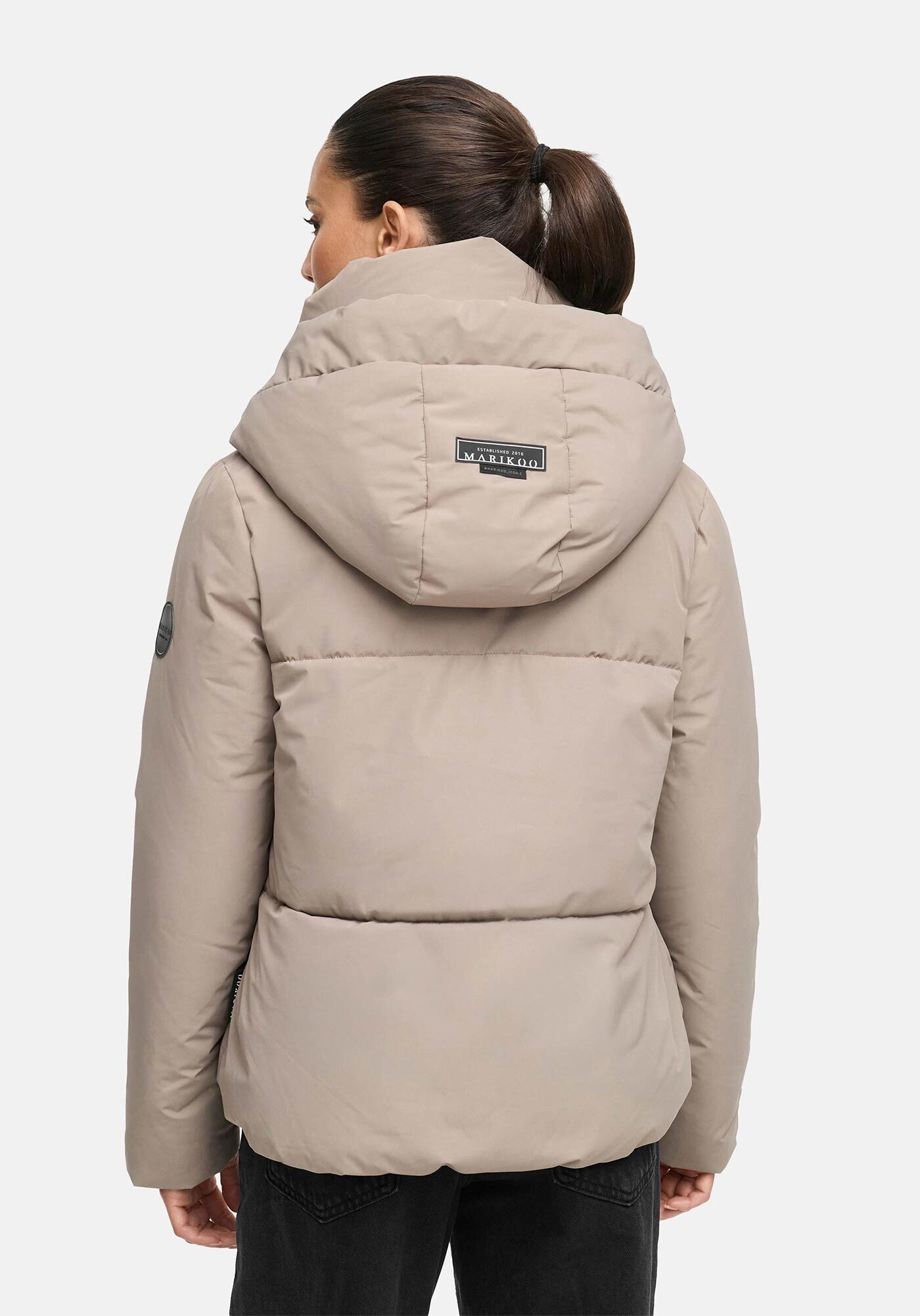 Marikoo Winterjacke »Ninikaa«, kurze Winter Jacke mit extra hohem Windschutzkragen