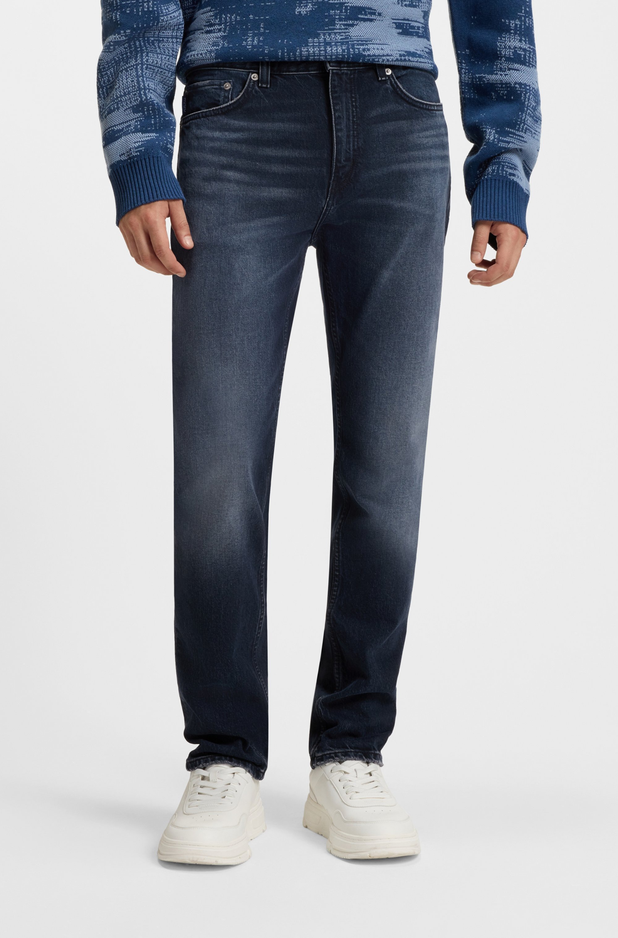 HUGO Blue Slim-fit-Jeans "Ash" mit Stone-washed-Finish günstig online kaufen