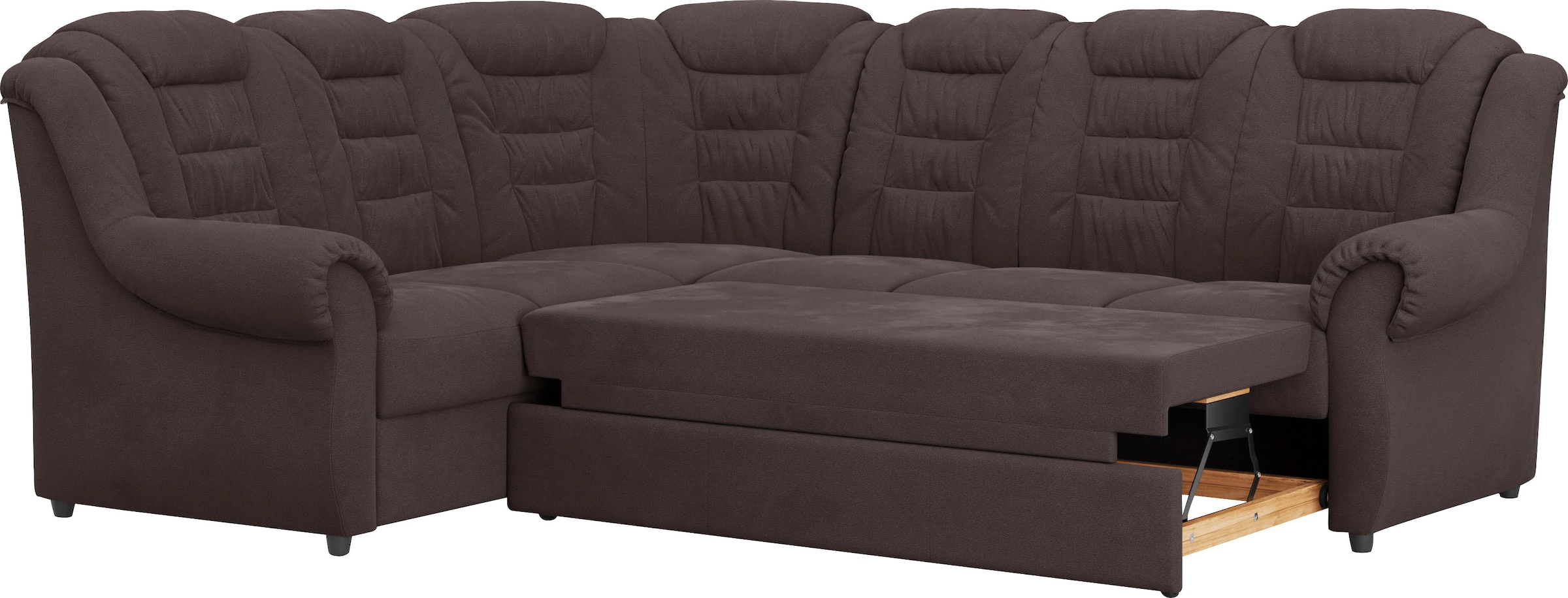 Home affaire Ecksofa »Boston L-Form«, mit hoher Rückenlehne, wahlweise mit Bettfunktion & Stauraum
