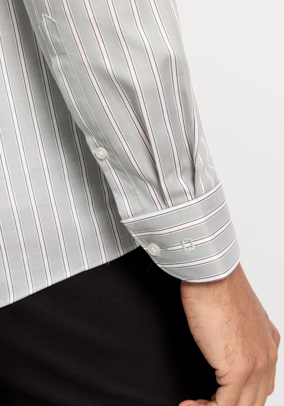 OLYMP Businesshemd »Level Five body fit« mit kräftigen Webstreifen