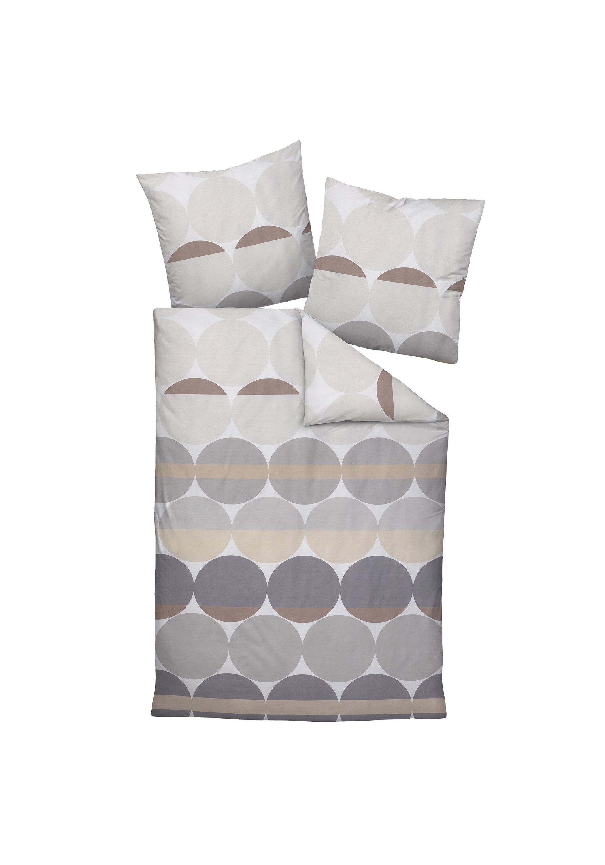 Bettbezug JANINE, B:135cm L:200cm, grau, Buntgewebe, , Bettbezüge, "Bettwäsche J.D. 1er Pack"