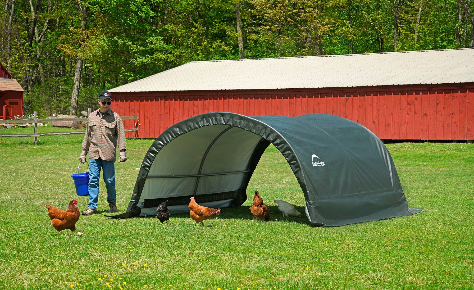 ShelterLogic Foliengerätehaus »Weidezelt Run-In-Shed«, Grün