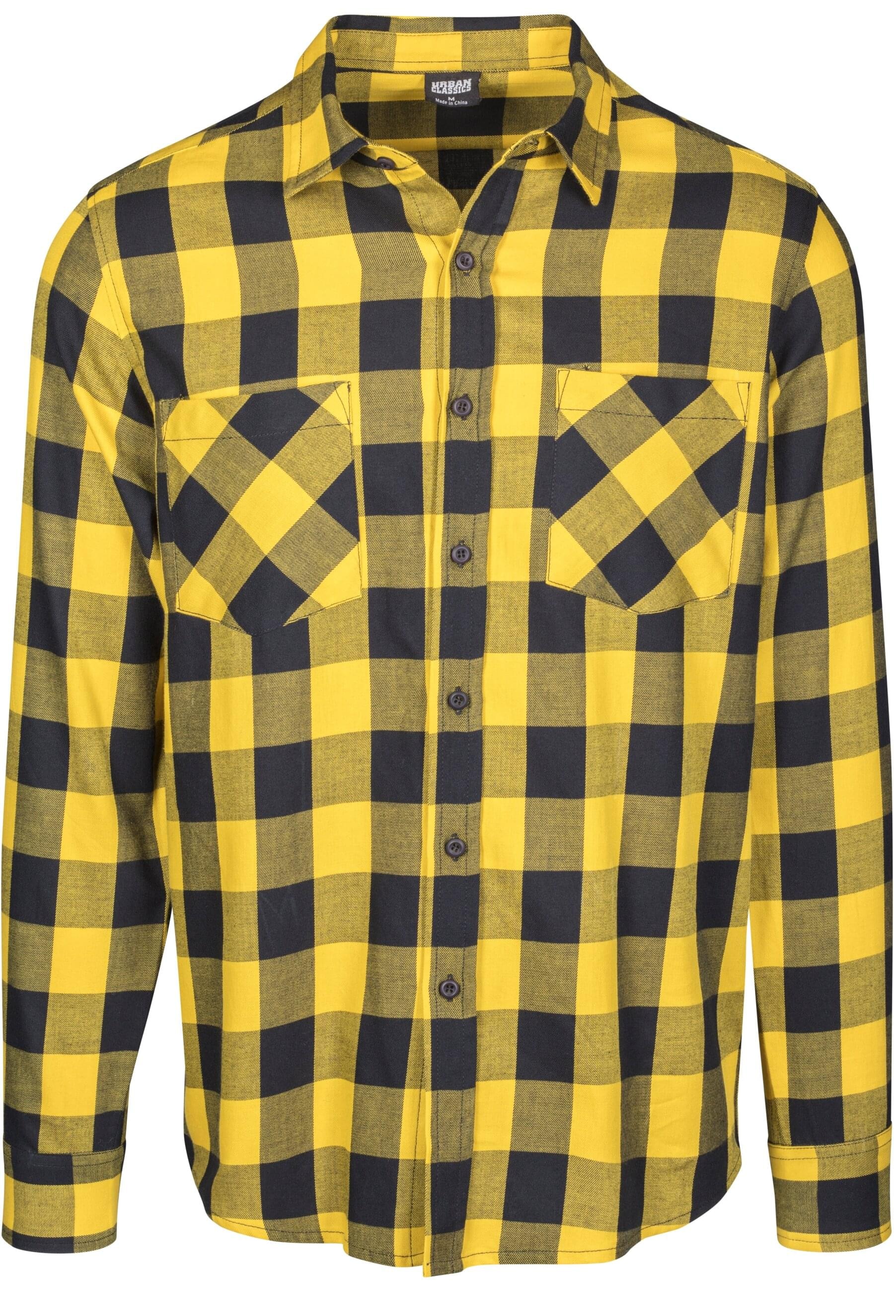 URBAN CLASSICS Kurzarmshirt "Urban Classics Herren Checked Flanell Shirt", günstig online kaufen