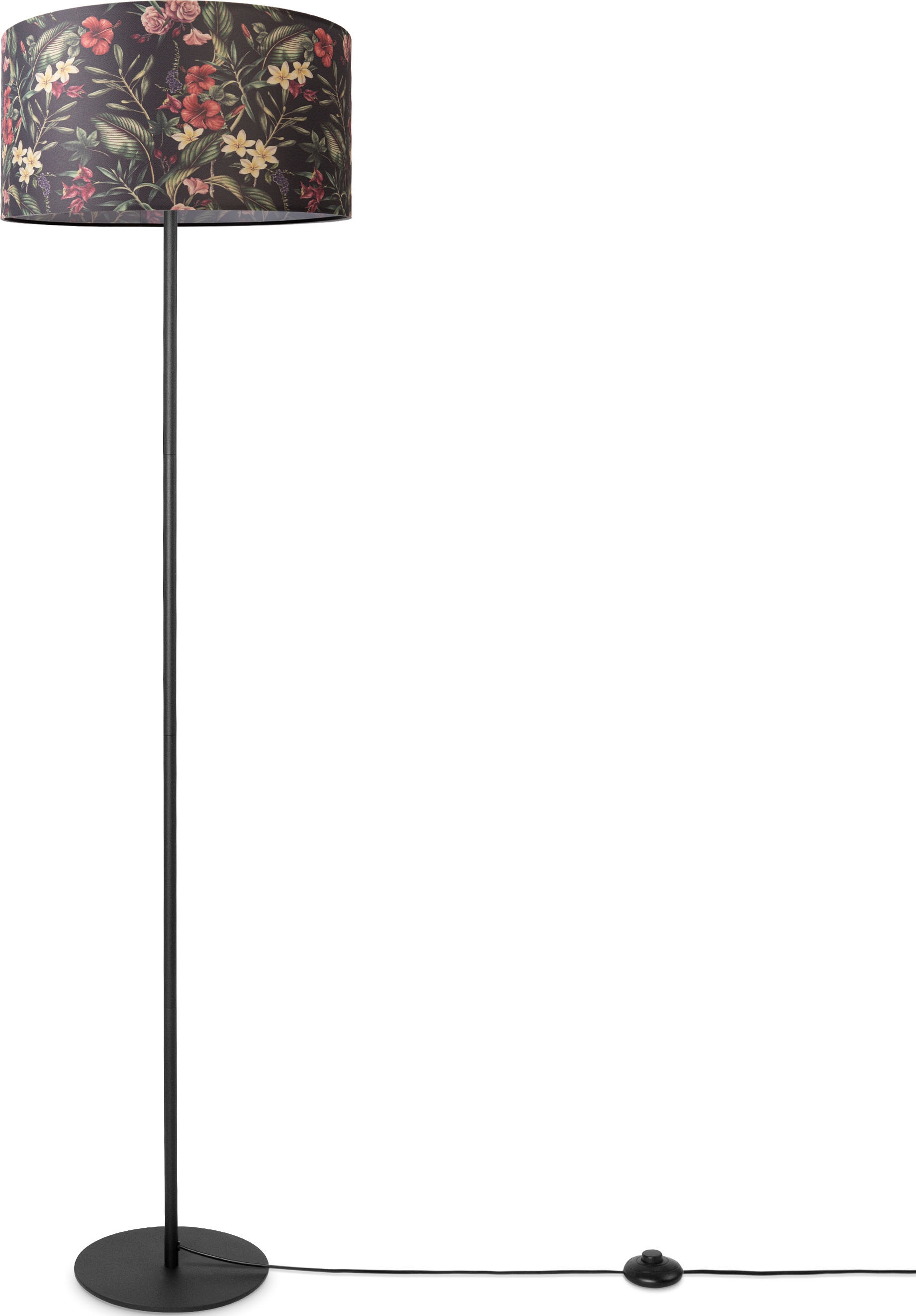 Paco Home Stehlampe »Luca Flower«, Standlampe Stoff Lampenschirm Wohnzimmer  Textil Schirm Blumen Muster im Sale | BAUR