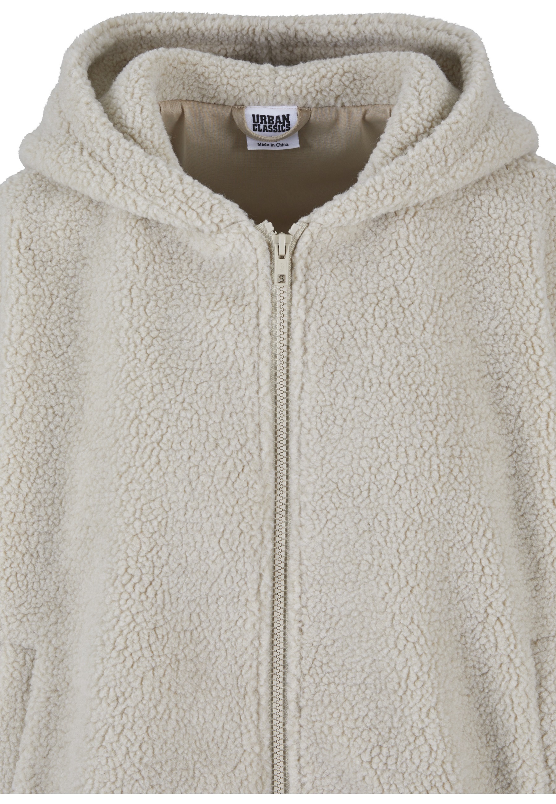 Urban Classics Sweat-shirt à Zip Oversized Sherpa Wet Sand 3XL Femme 2
