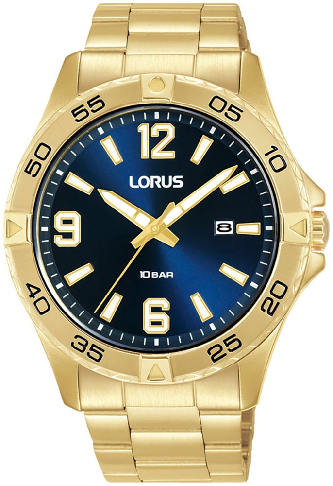 LORUS Quarzuhr »Sports«, Armbanduhr, Herrenuhr, Edelstahlarmband, analog, Tag