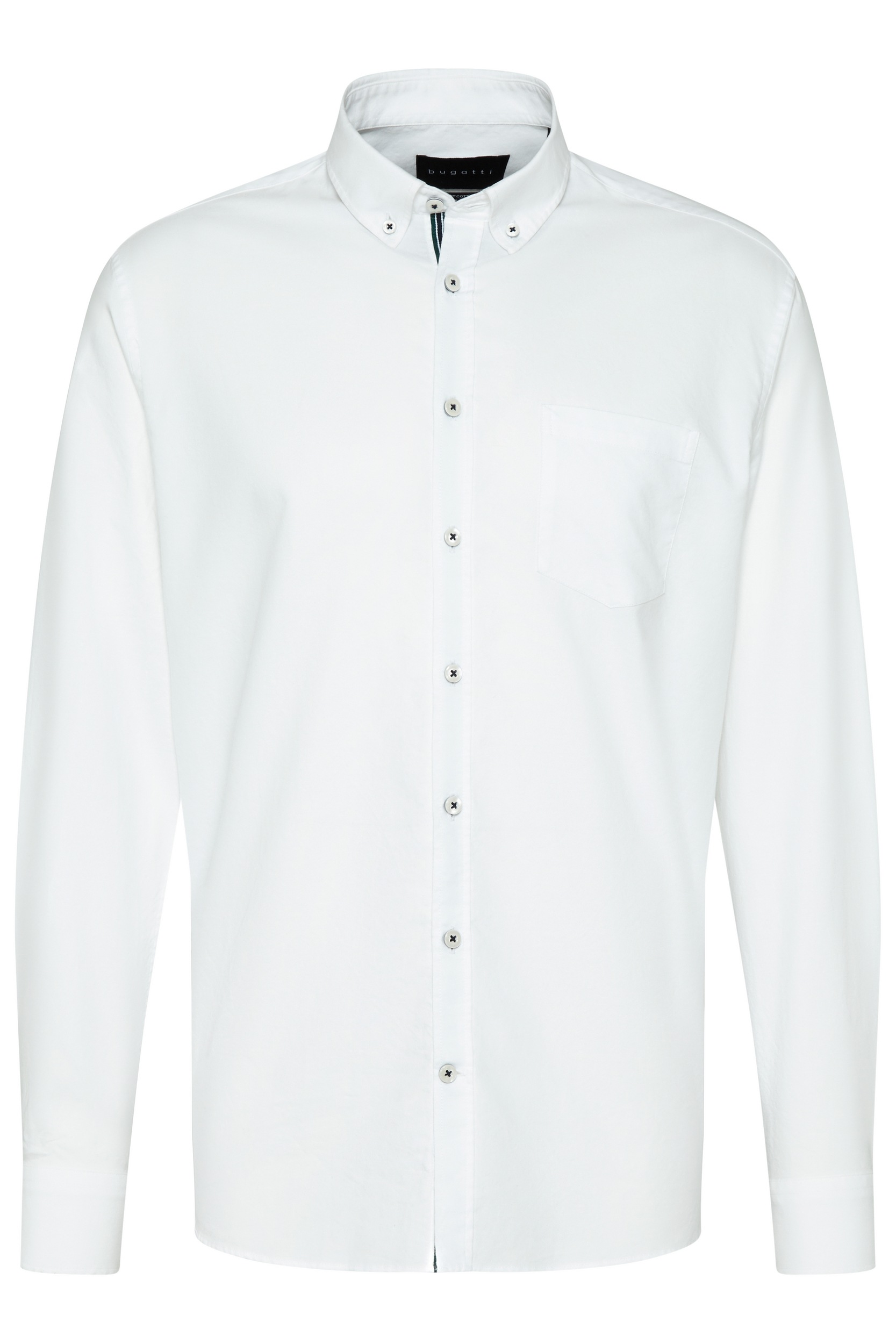 bugatti Langarmhemd, mit Button-Down-Kragen