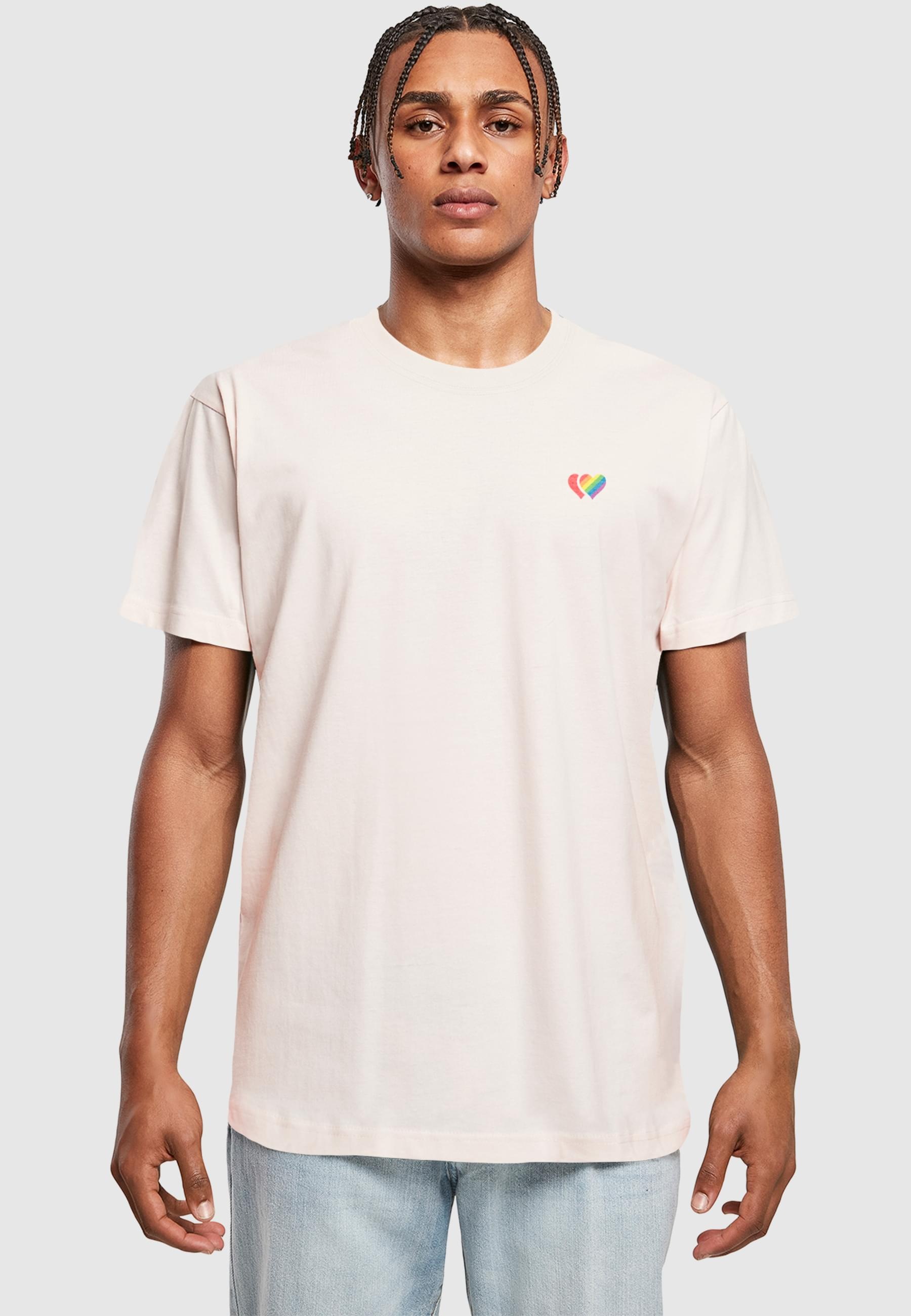 MisterTee T-Shirt »MisterTee Double Hearts Pride Tee«, (1 tlg.)