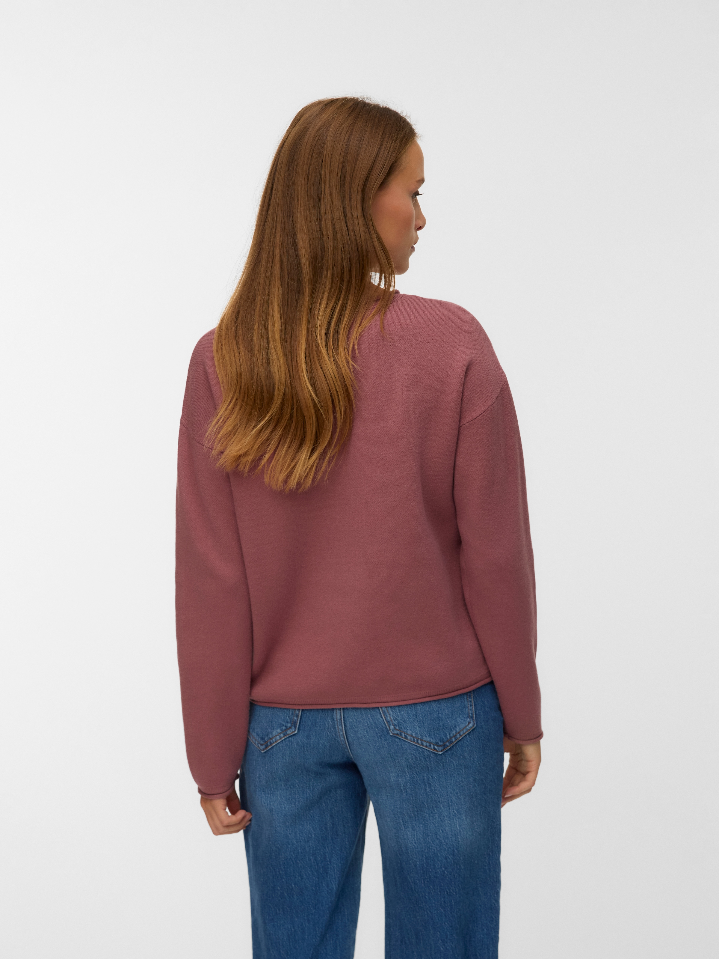 Vero Moda Strickpullover »VMGOLD ROLL LS O-NECK PULLOVER GA«