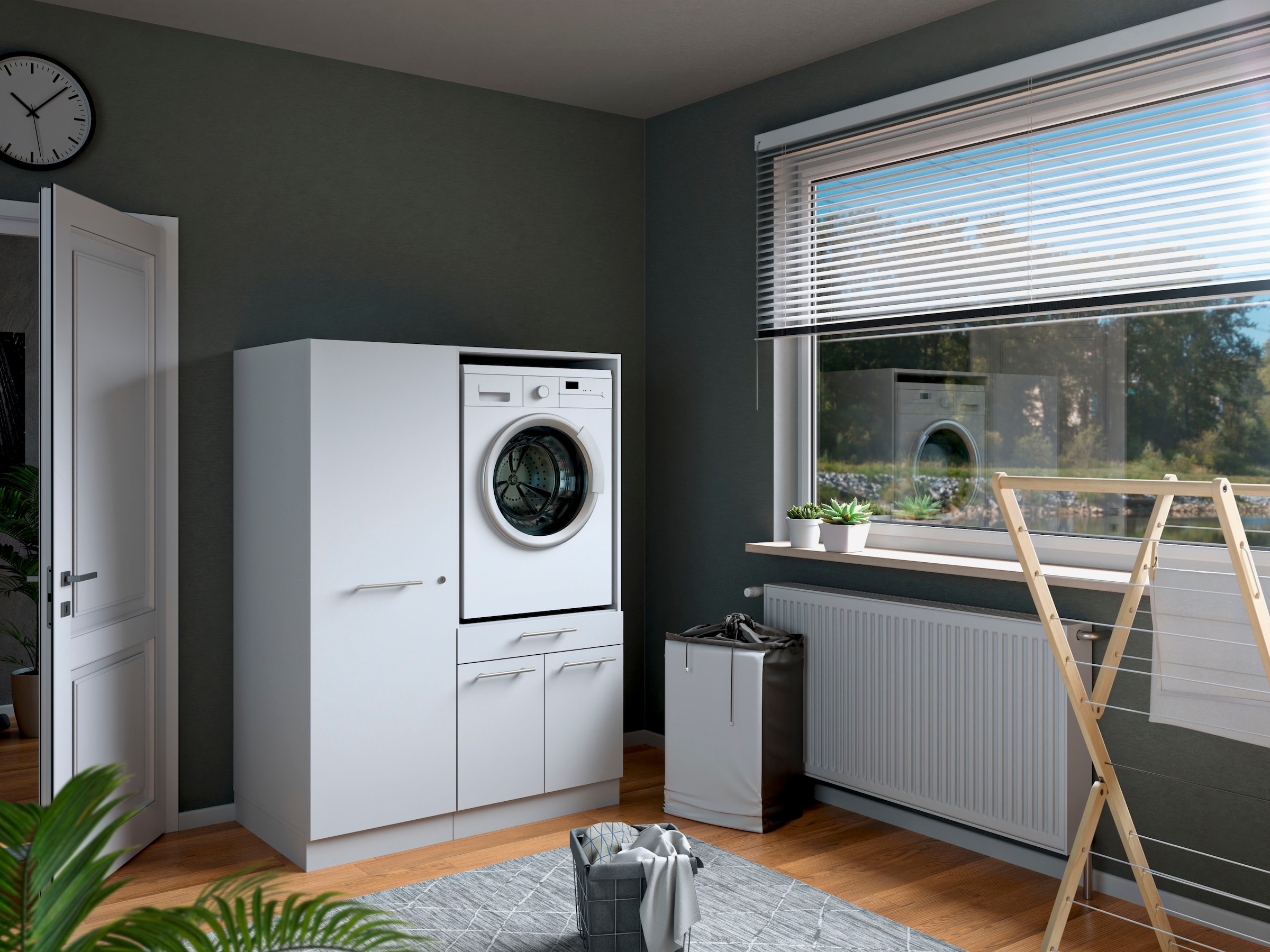 Laundreezy Mehrzweckschrank-Set »Laundreezy, 4-tlg. Mehrzweckschrank-Set B/H/T 118/162/68 cm« 2 Stk. tlg.