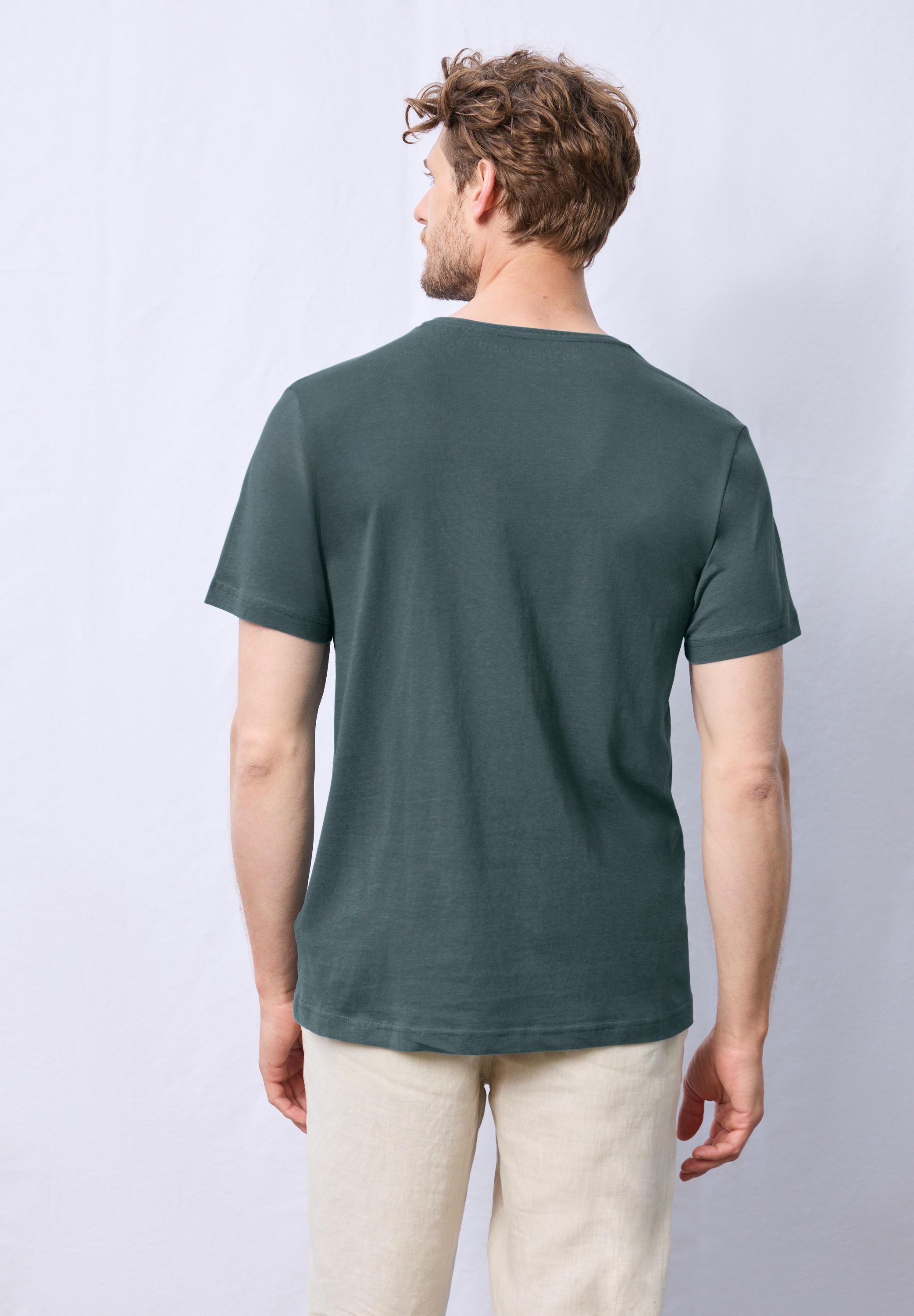 STREET ONE MEN T-Shirt, mit Rundhalsausschnitt