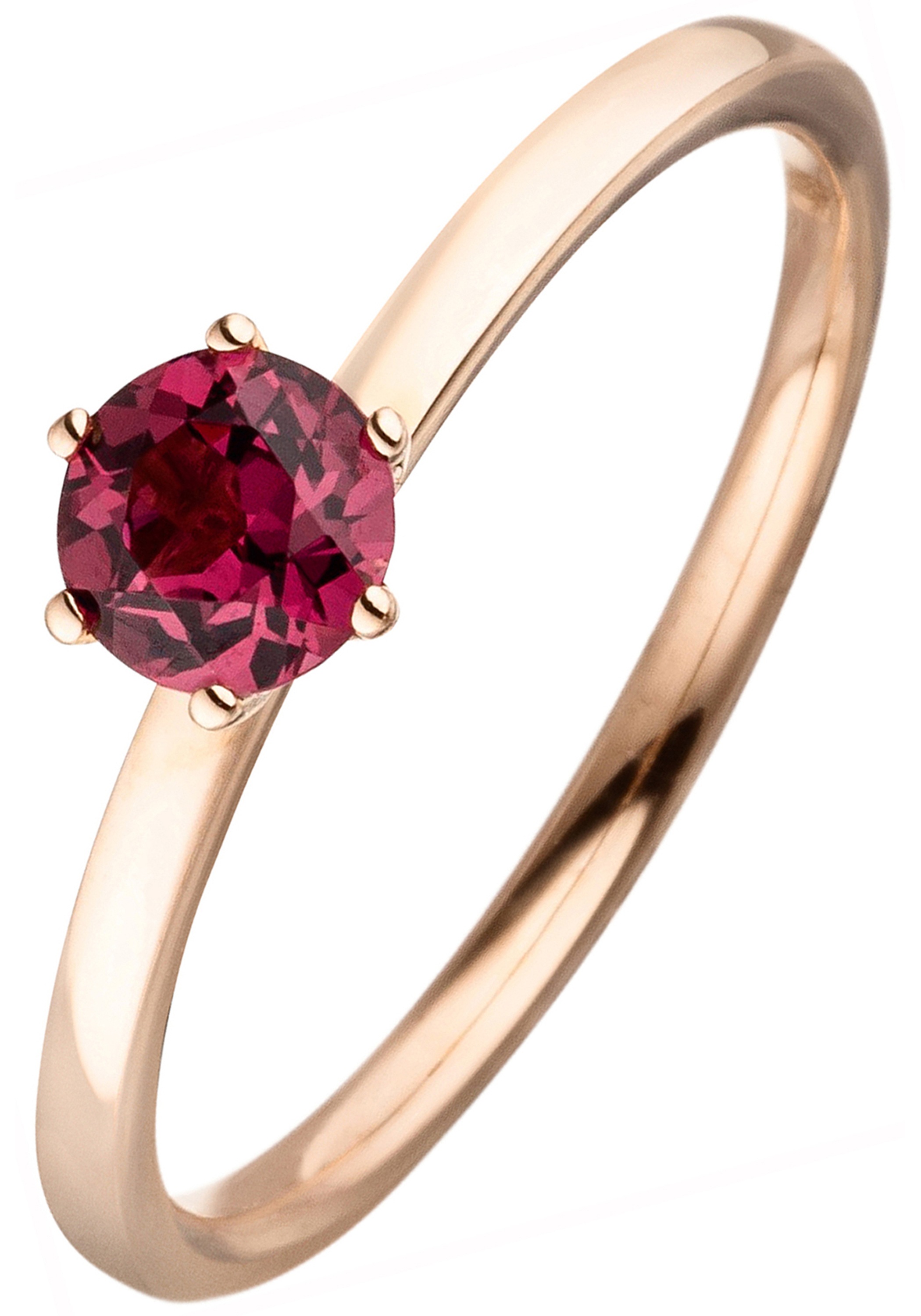 JOBO Fingerring 585 Roségold mit Rhodolith