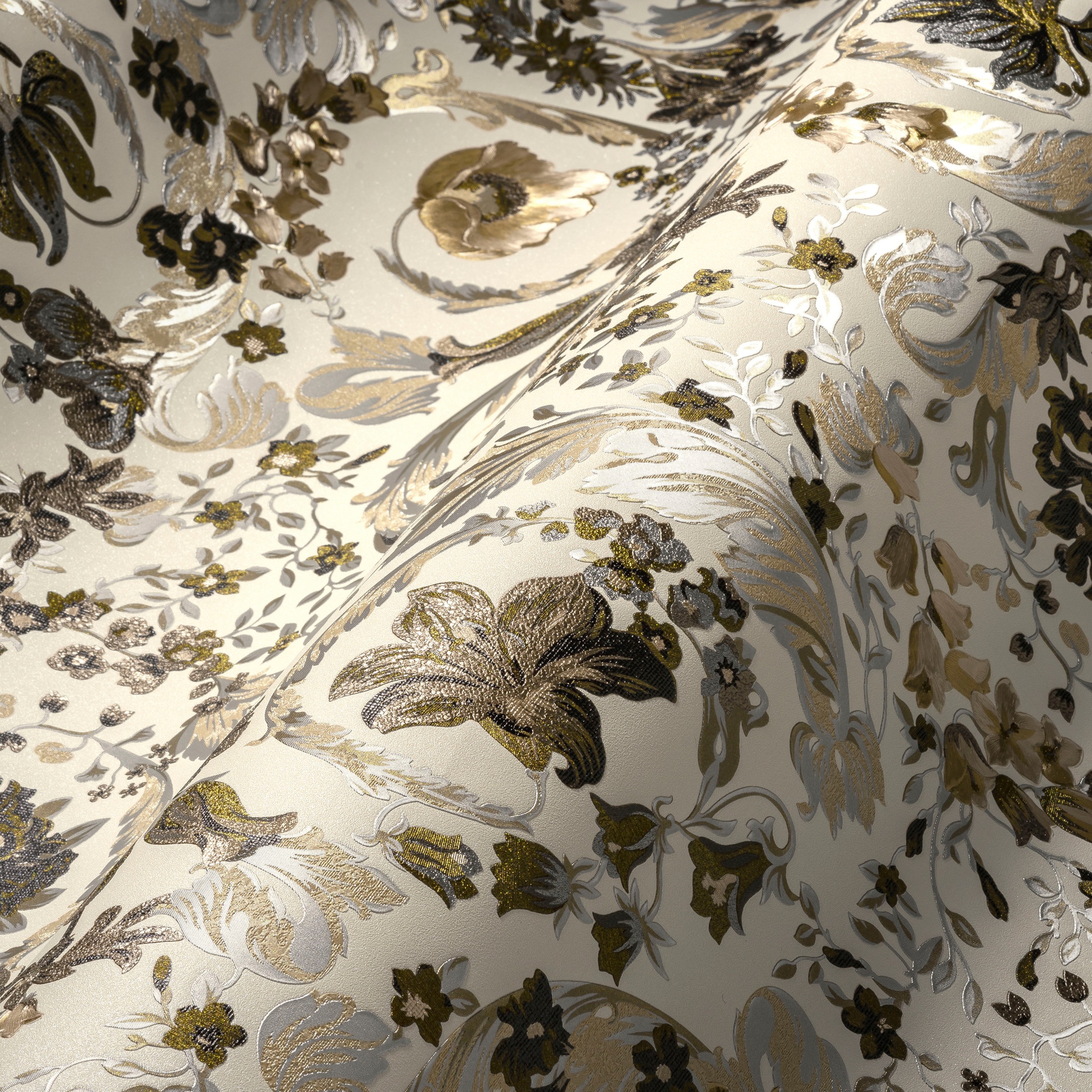 Versace Vliestapete »Wallpaper Versace 5 Floral«, leicht glänzend-gemustert-abstrakt, Designertapete Tapeten Wohnzimmer Schlafzimmer Küche Flur Design Optik