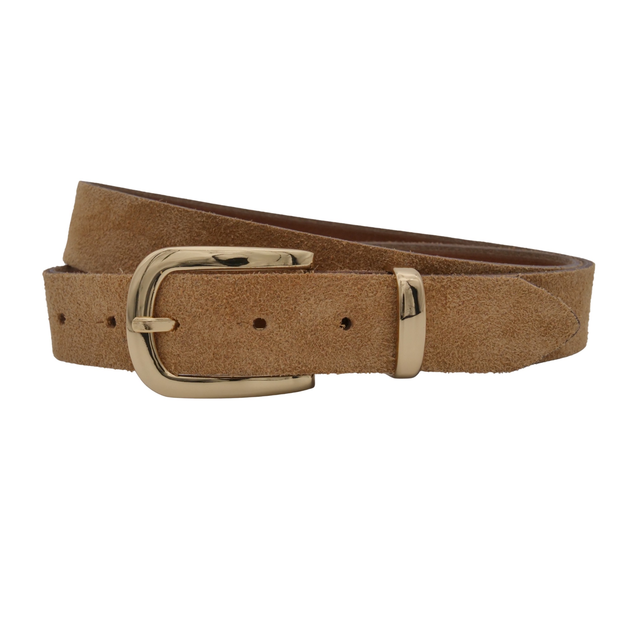 Ledergürtel ANNAMATONI "AnnaMatoni Damen Ledergürtel in hochwertigem Velour Leder 3cm", Damen, Gr. TW110 - 125cm Gesamtlänge, cognac 640, 100% Leder, Gürtel Ledergürtel 10