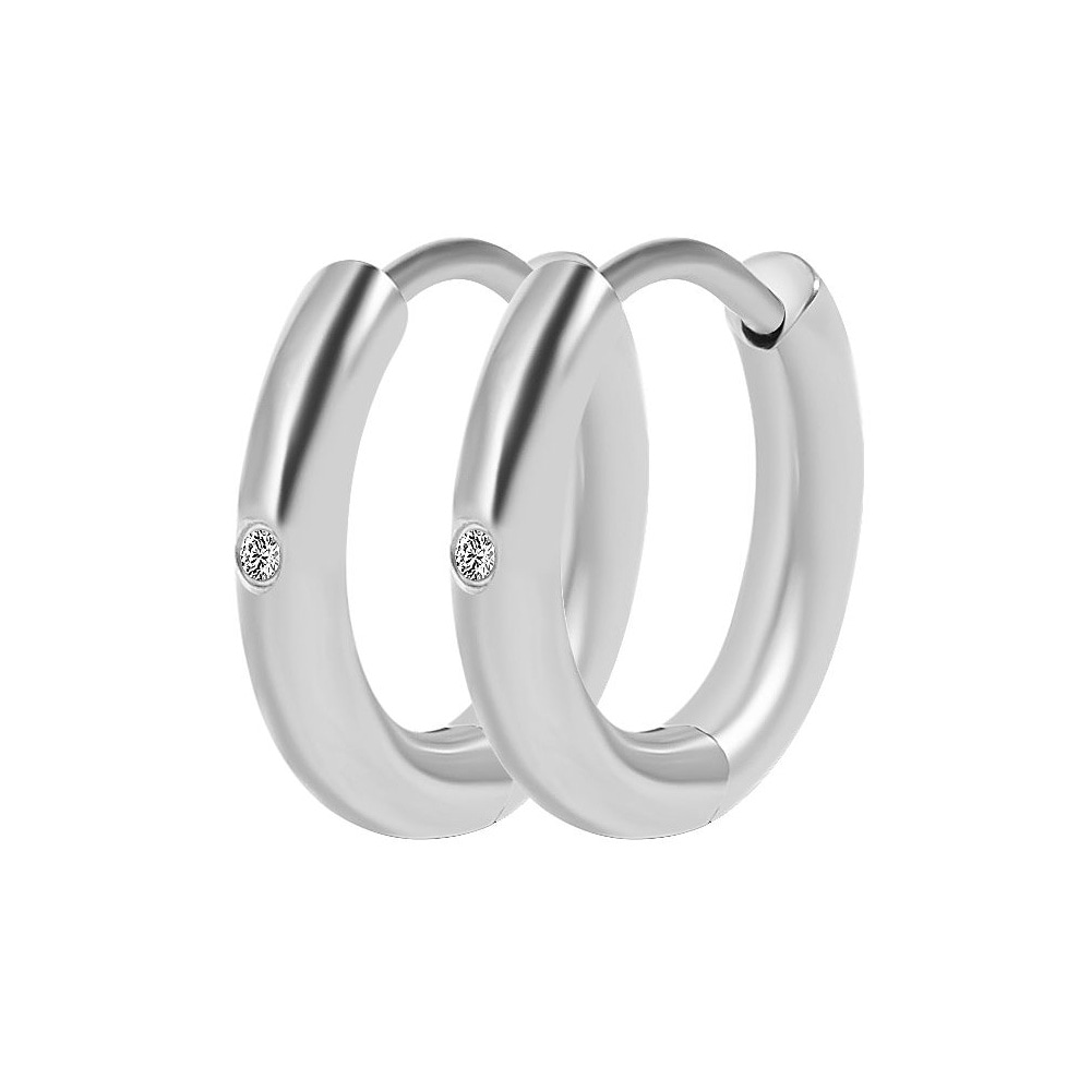 Adelia´s Klappcreolen "Damen Ohrringe – Klappcreole aus Edelstahl mit Stras günstig online kaufen