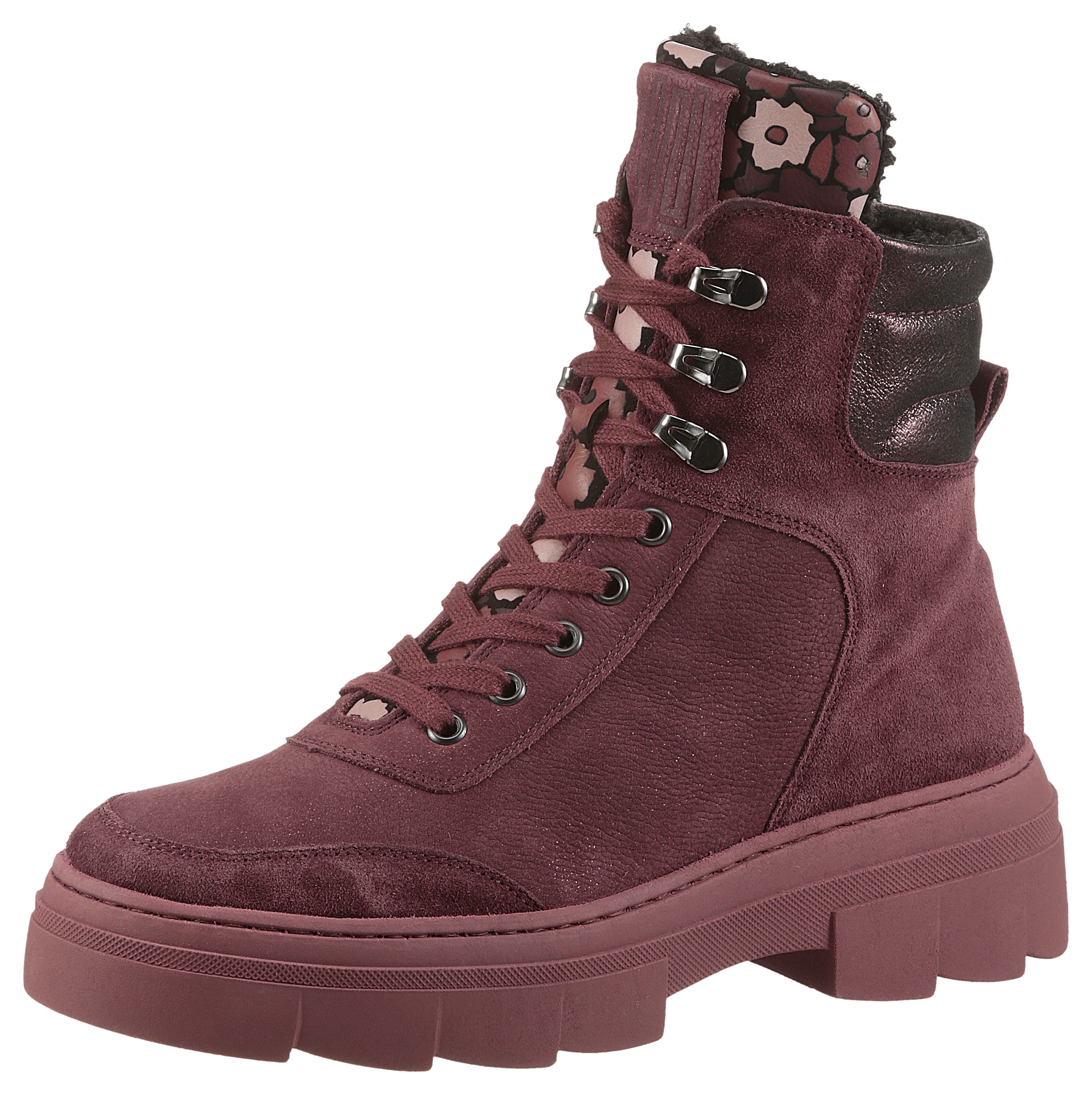 Waldläufer "H-SAIGA" Schnürstiefelette, Plateauboots in Komfortweite H (= sehr weit)