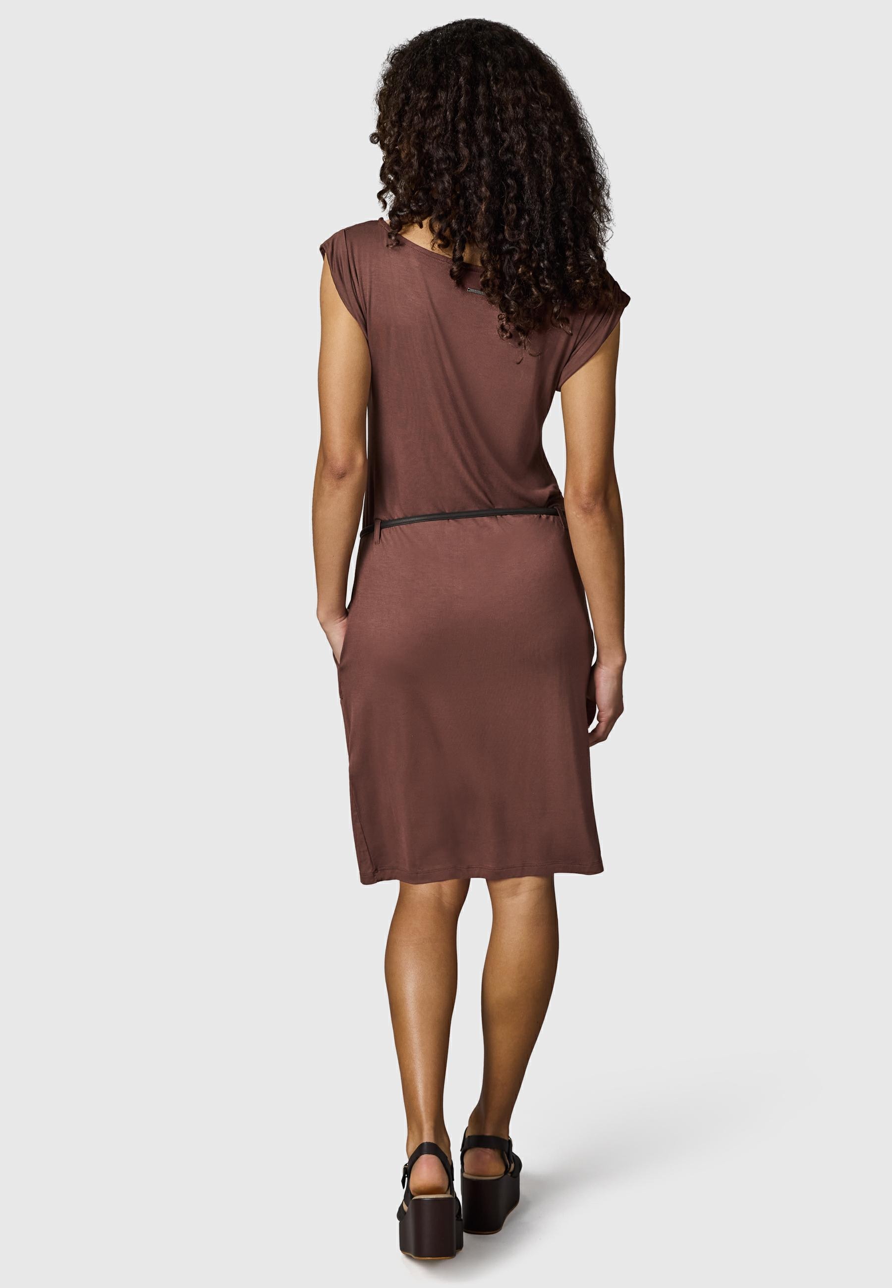 Ragwear Sommerkleid »Tagg« Eingrifftaschen Damen Kurzarm-Kleid mit Taillengürtel und Taschen
