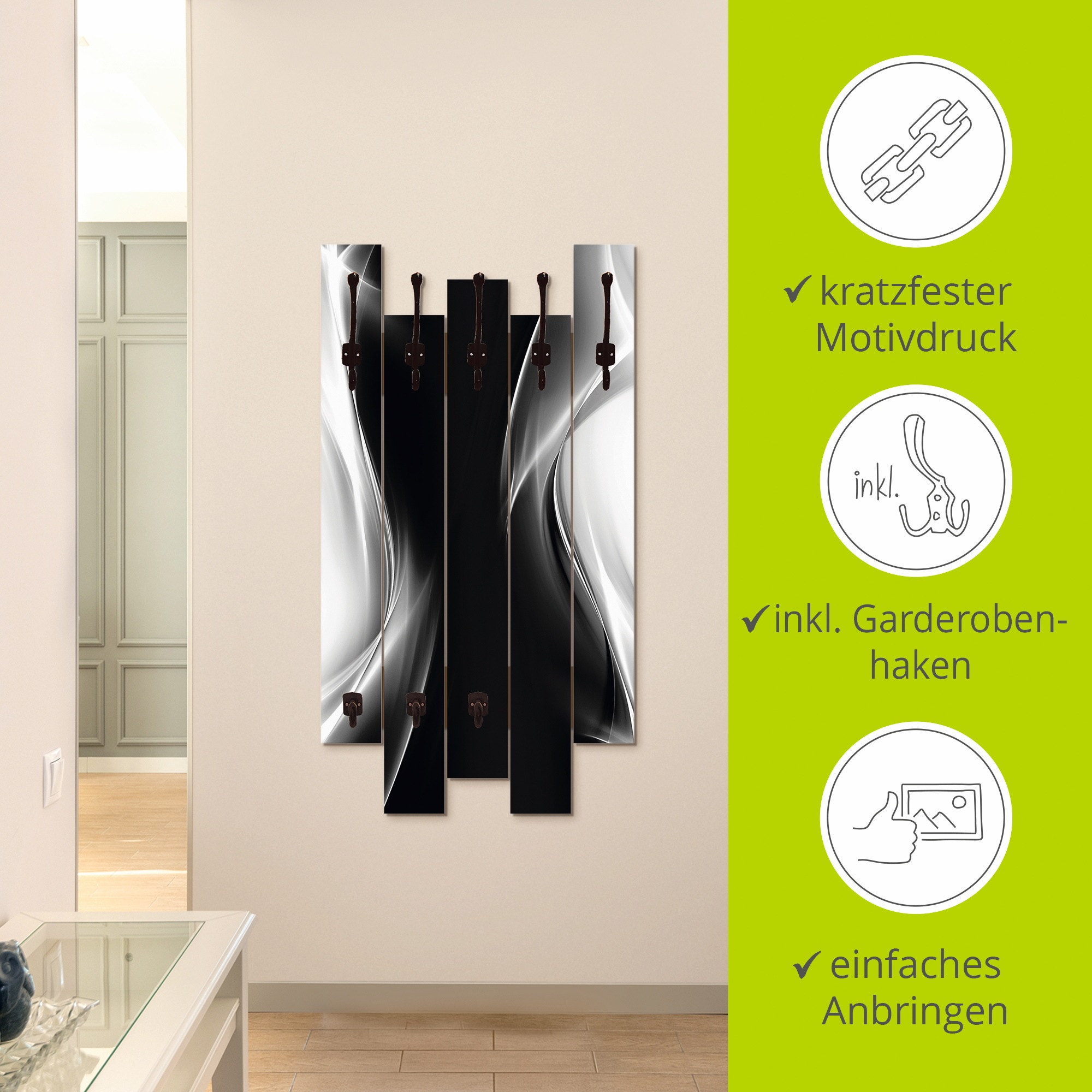 Artland Garderobenleiste »Kreatives Element«, teilmontiert