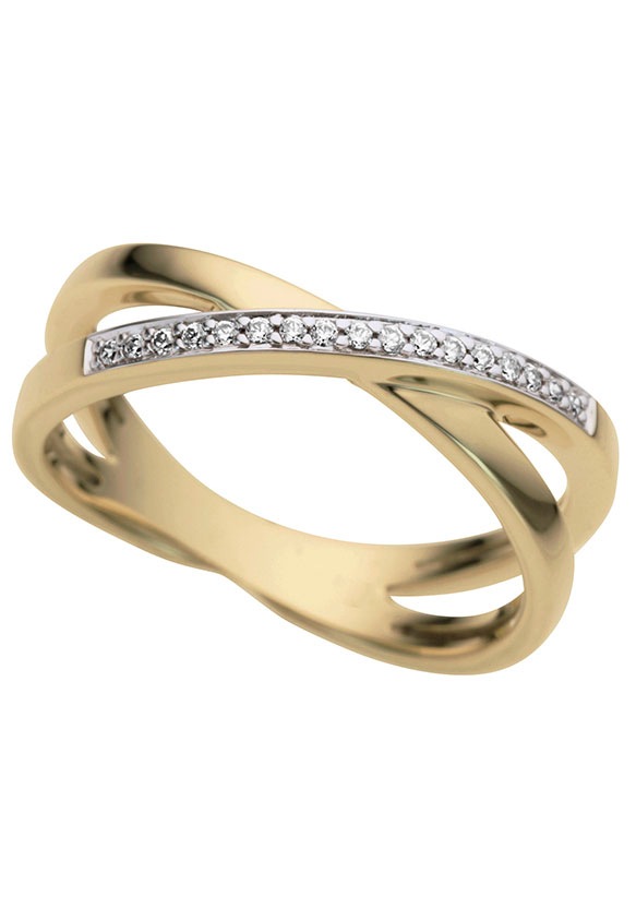 Firetti Diamantring »Schmuck Geschenk Gold 585 Damenring Goldring Diamant«,  zu Kleid, Shirt, Jeans, Sneaker! Anlass Geburtstag Weihnachten für  bestellen | BAUR
