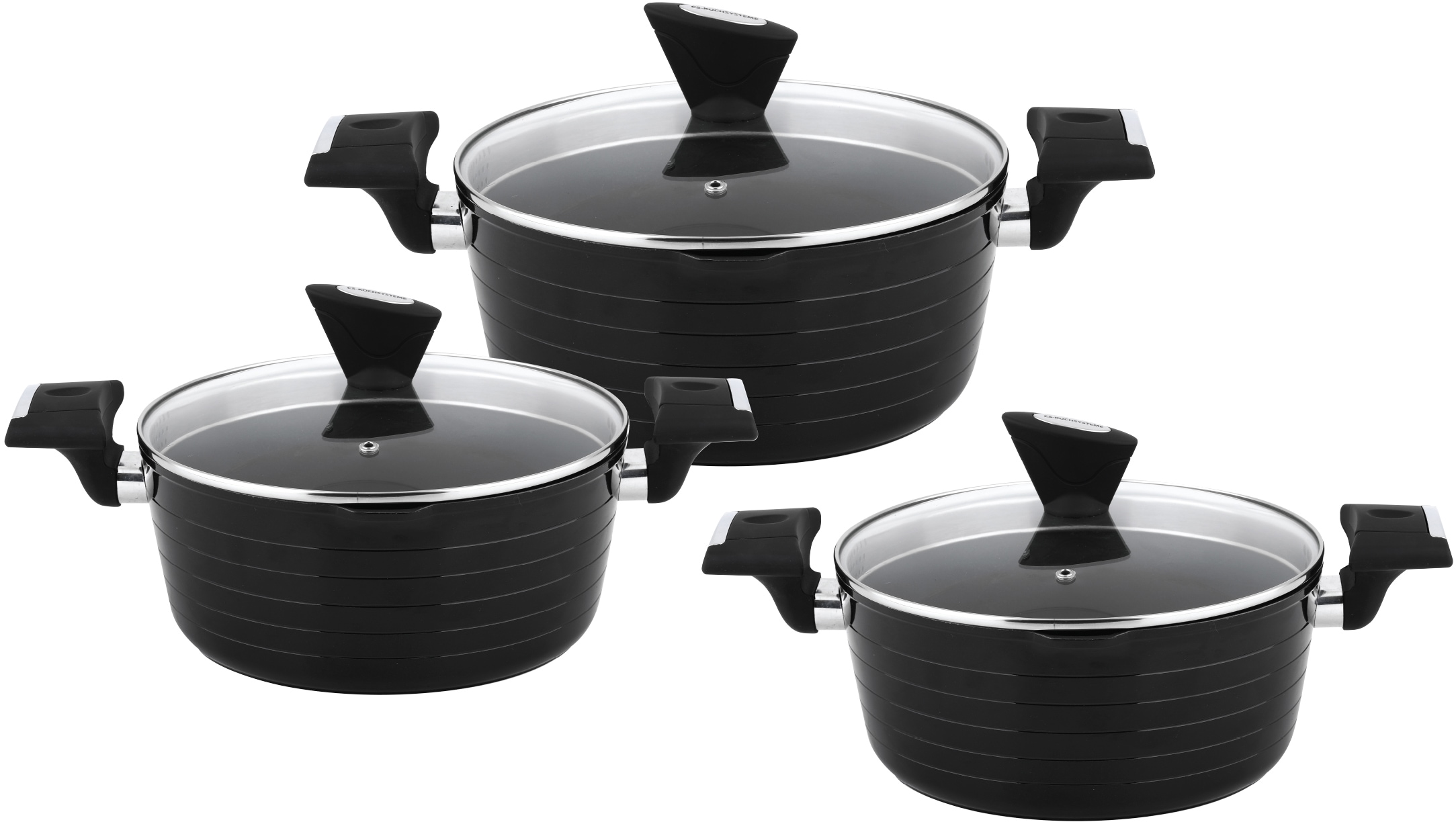 Topf-Set (Set, »Black tlg.), bestellen BAUR | Elo 10 Induktion Aluminiumguss, Basic Cast«,