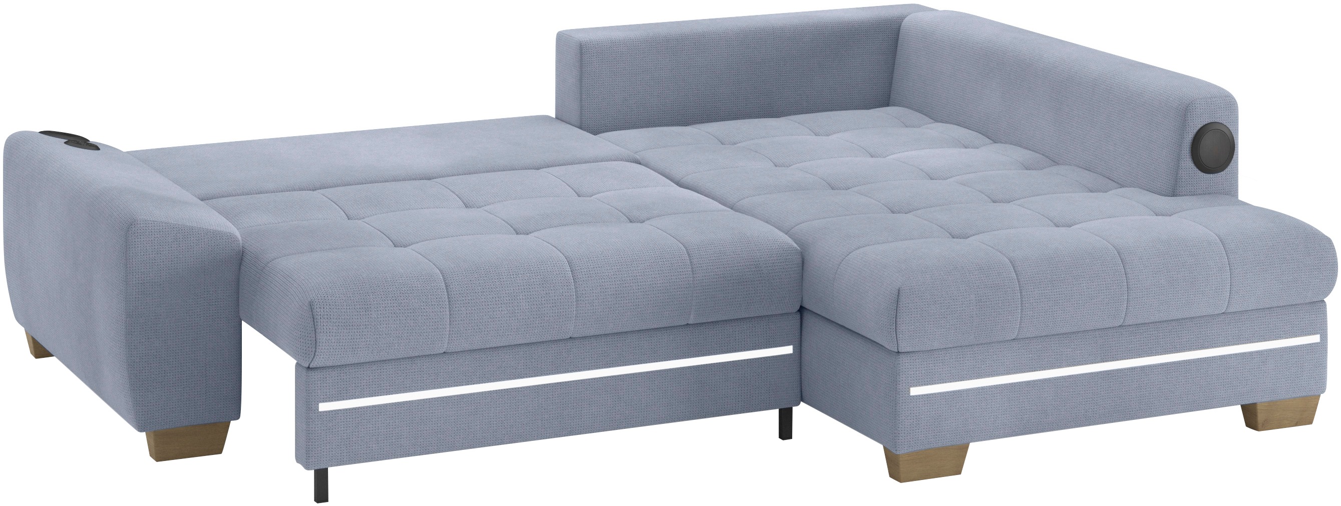 Thumbnail - Mr. Couch Ecksofa "Nikita II, L-Form" RGB-LED, Bluetooth-Soundsystem, wahlweise mit Bett, Bettkasten