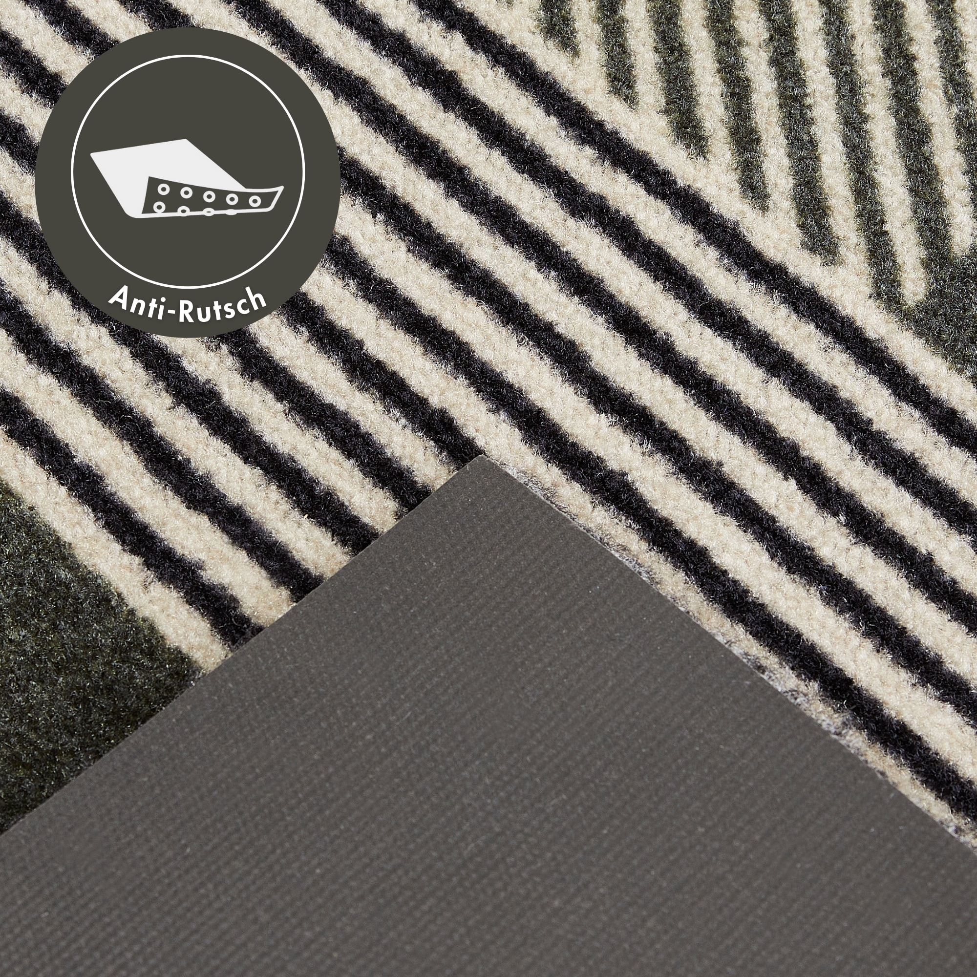 Barbara Becker Fußmatte »Sense, Made in Belgium«, rechteckig, 7 mm Höhe, Schmutzfangmatte, modernes Design, waschbar, auch als Läufer