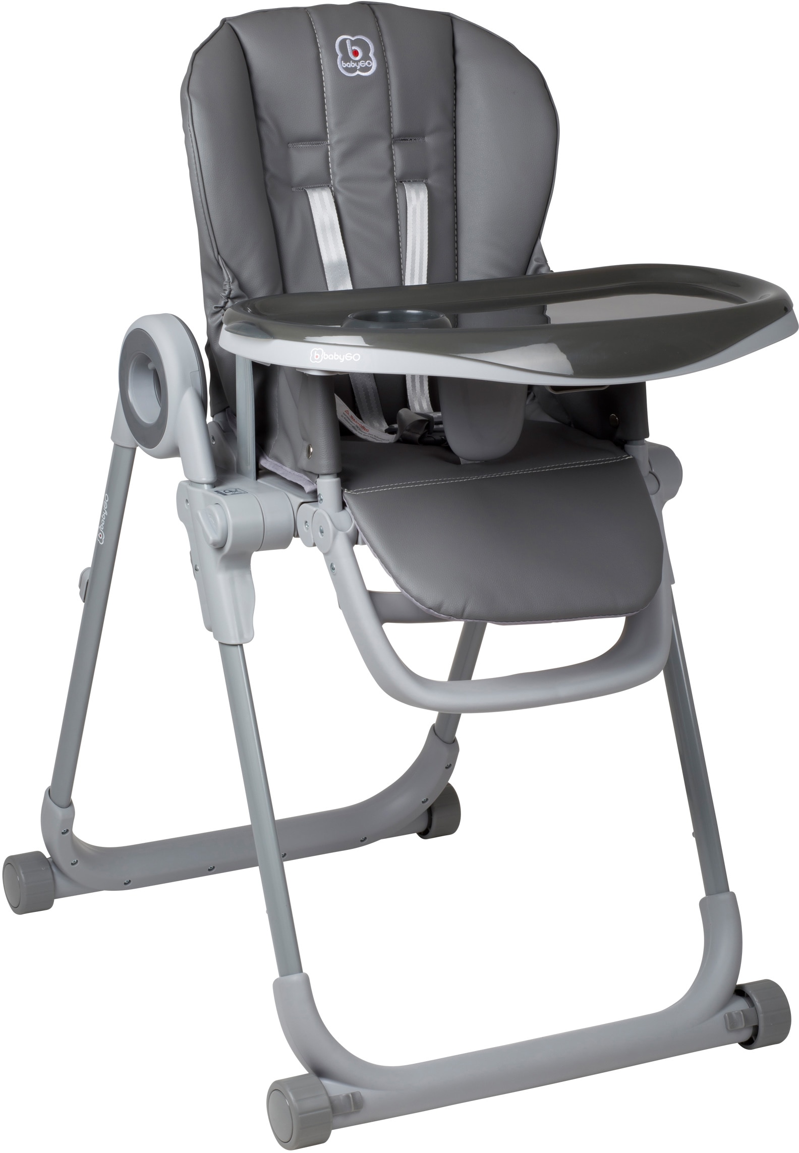 BabyGo Hochstuhl »Divan, grau«, platzsparend zusammenklappbar
