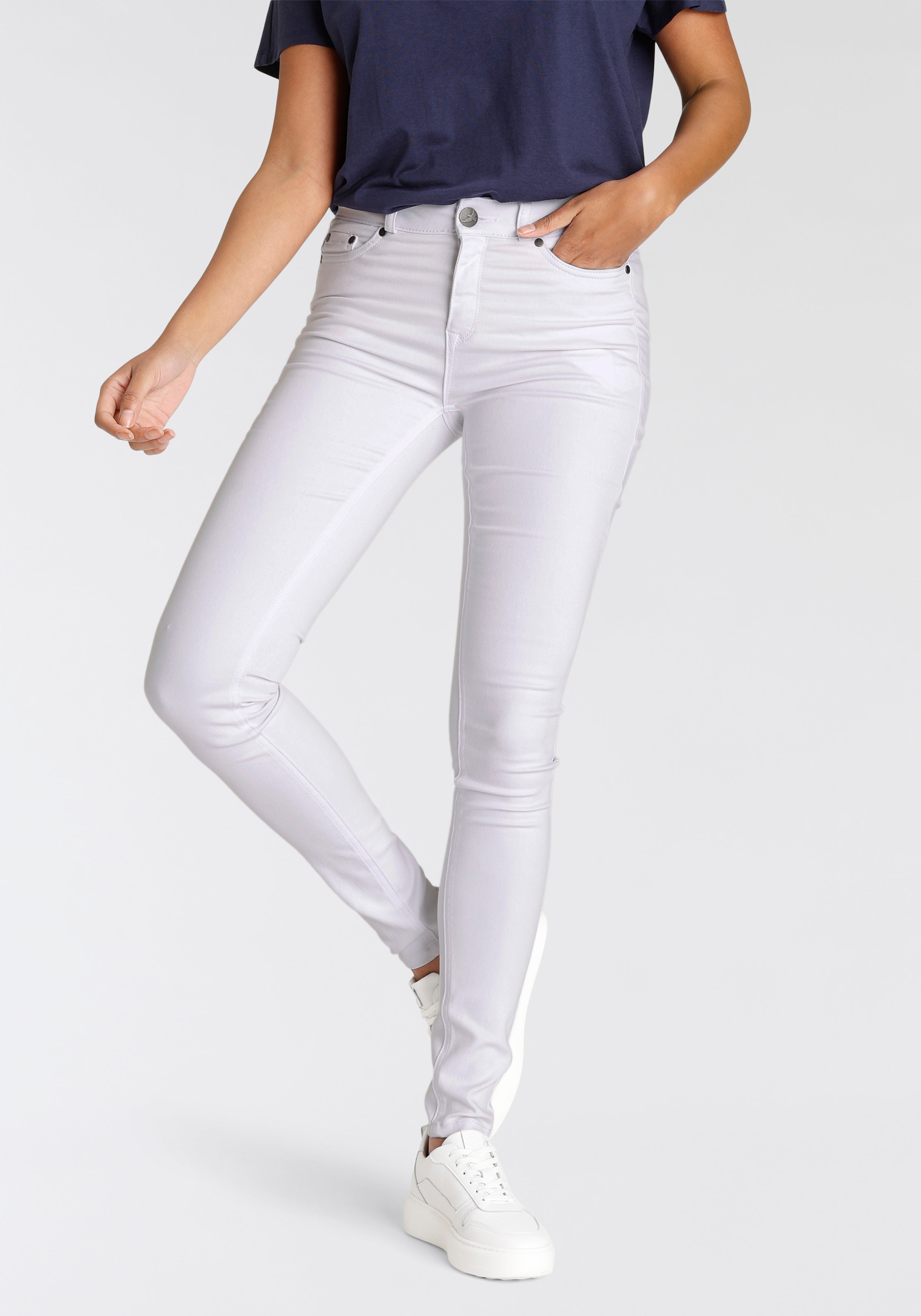 Arizona Skinny-fit-Jeans "Ultra Soft", hohe Leibhöhe, lang, aus Baumwolle, günstig online kaufen