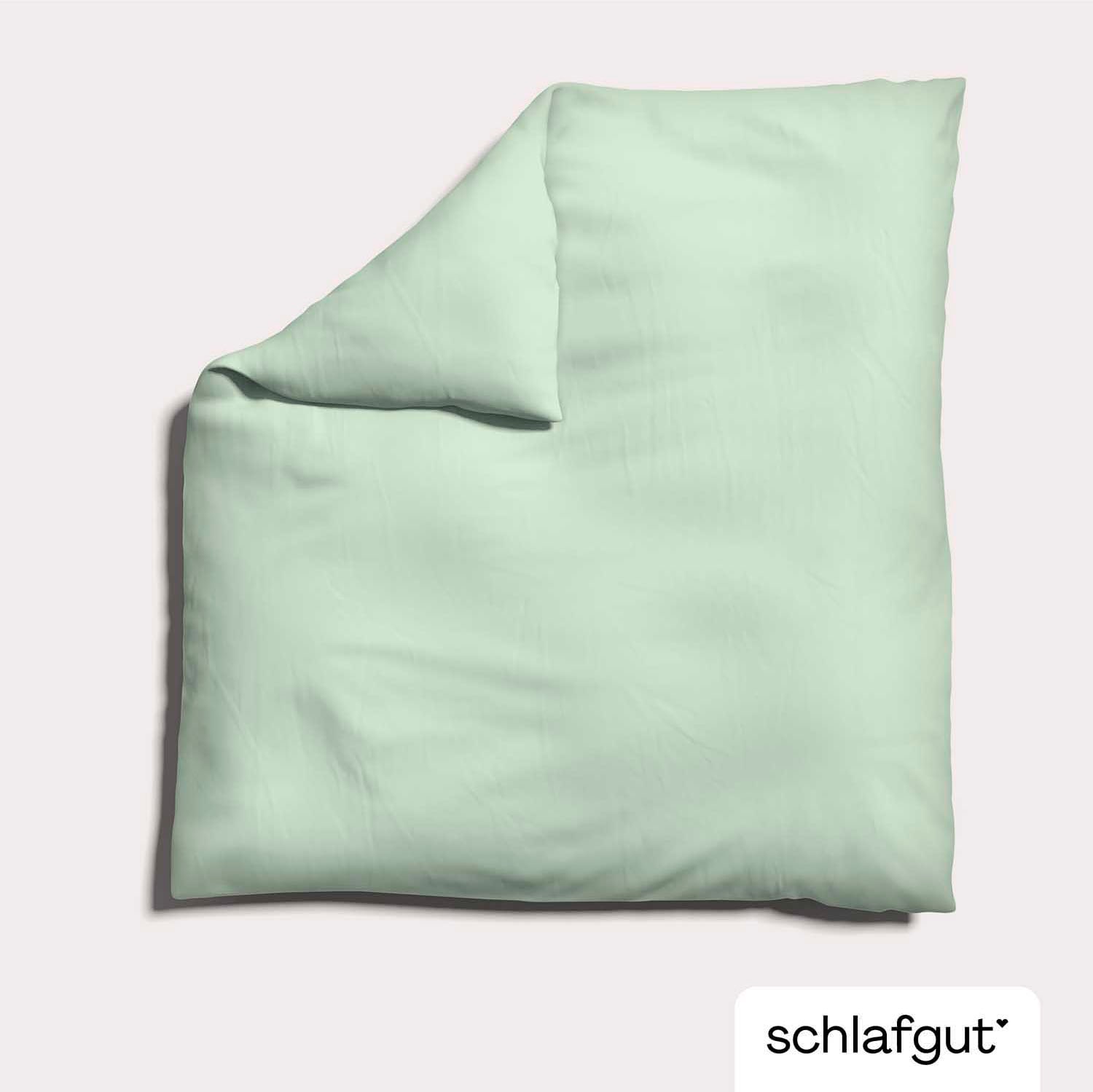 Schlafgut Bettbezug »Knitted Jersey uni, aus Bio-Baumwolle mit Elasthan, Reißverschluss«, (1 St.), bügelfrei, Mix & Match Bettwäsche: passender Kissenbezug erhältlich