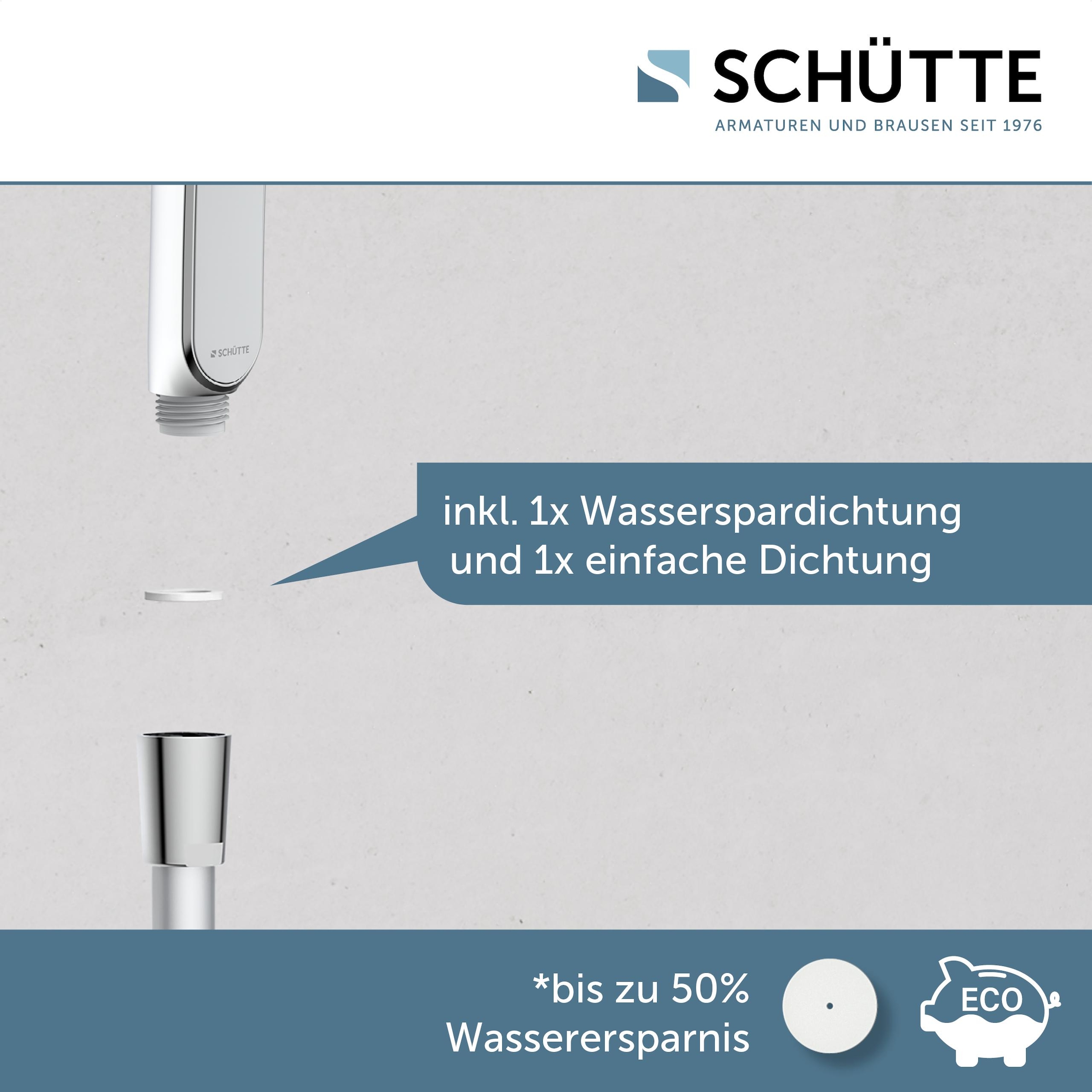 Schütte Stangenbrause-Set »KARIBIK Stangenbrause-Set, Chrom/Hellgrau, oval«, (Komplett-Set, 4 tlg.), chrom/hellgrau
