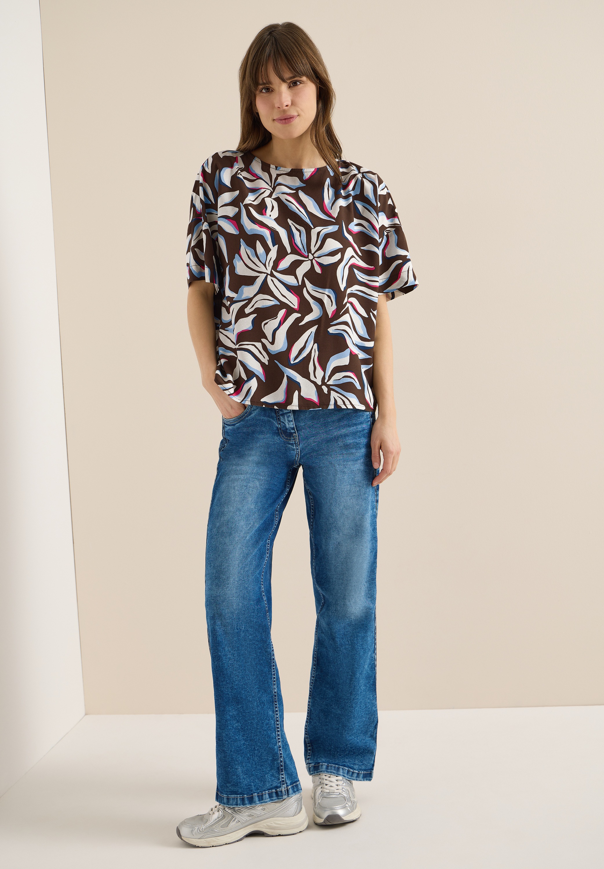 CECIL Short Sleeve Blouse Macchiato Brown 46 3