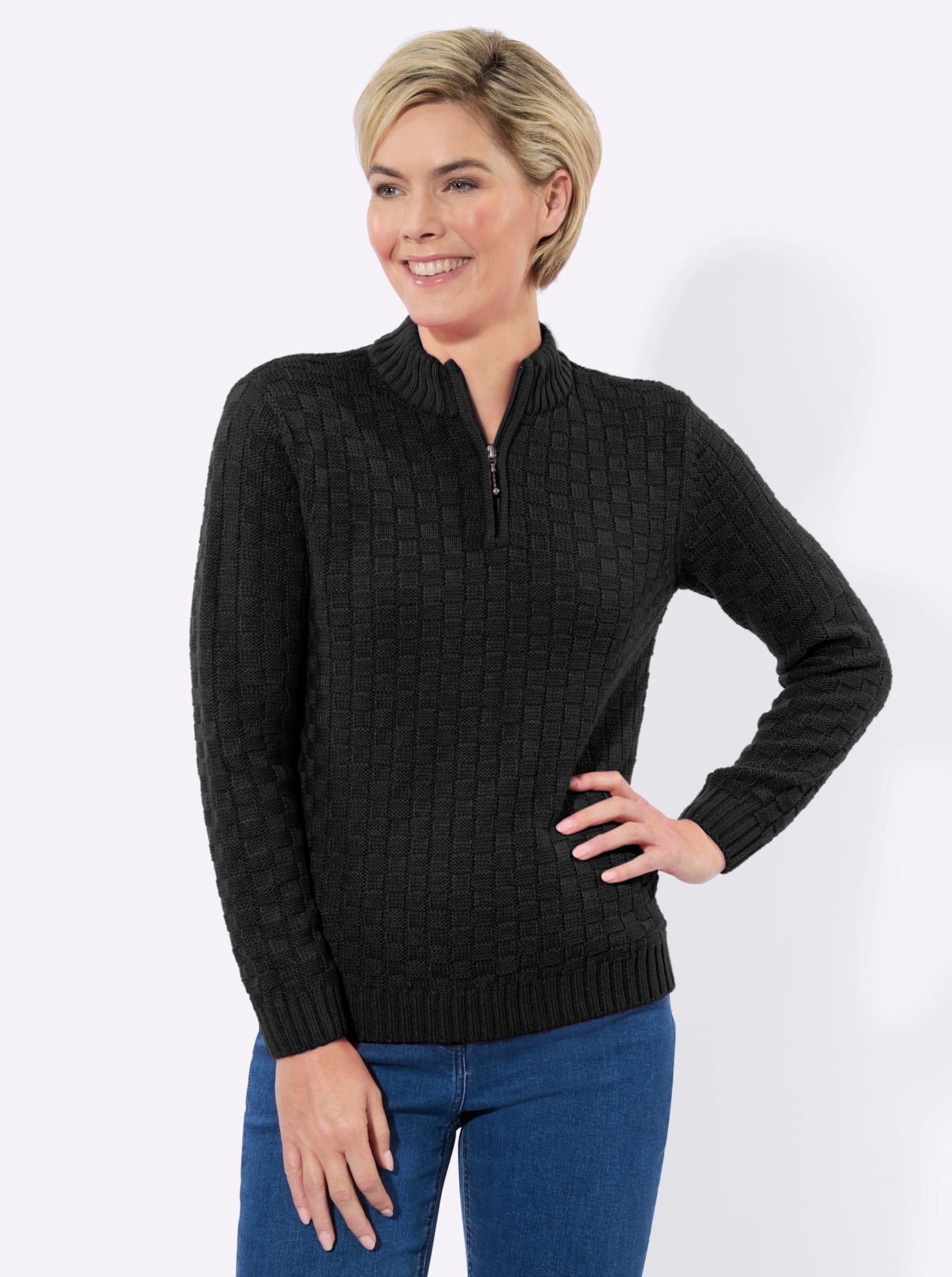 Classic Basics Stehkragenpullover "Strickpullover"