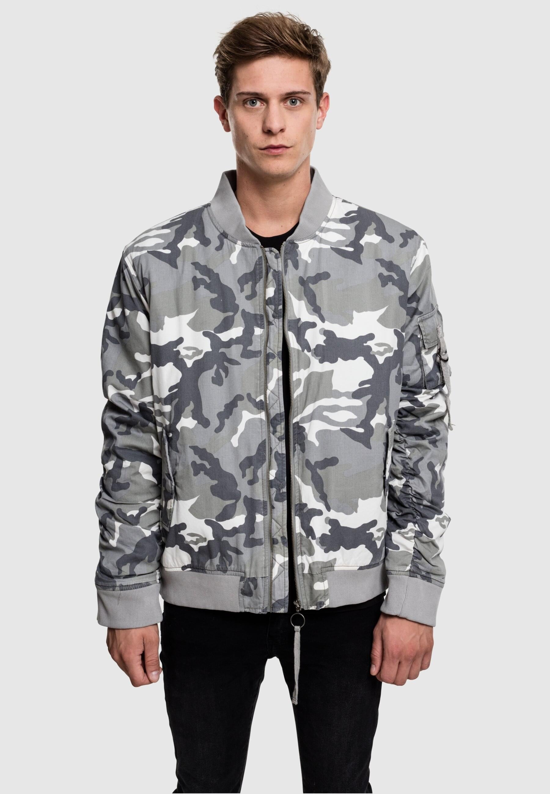 URBAN CLASSICS Bomberjacke »Urban Classics Herren Vintage Camo Cotton Bomber Jacket«, (1 St.), ohne Kapuze