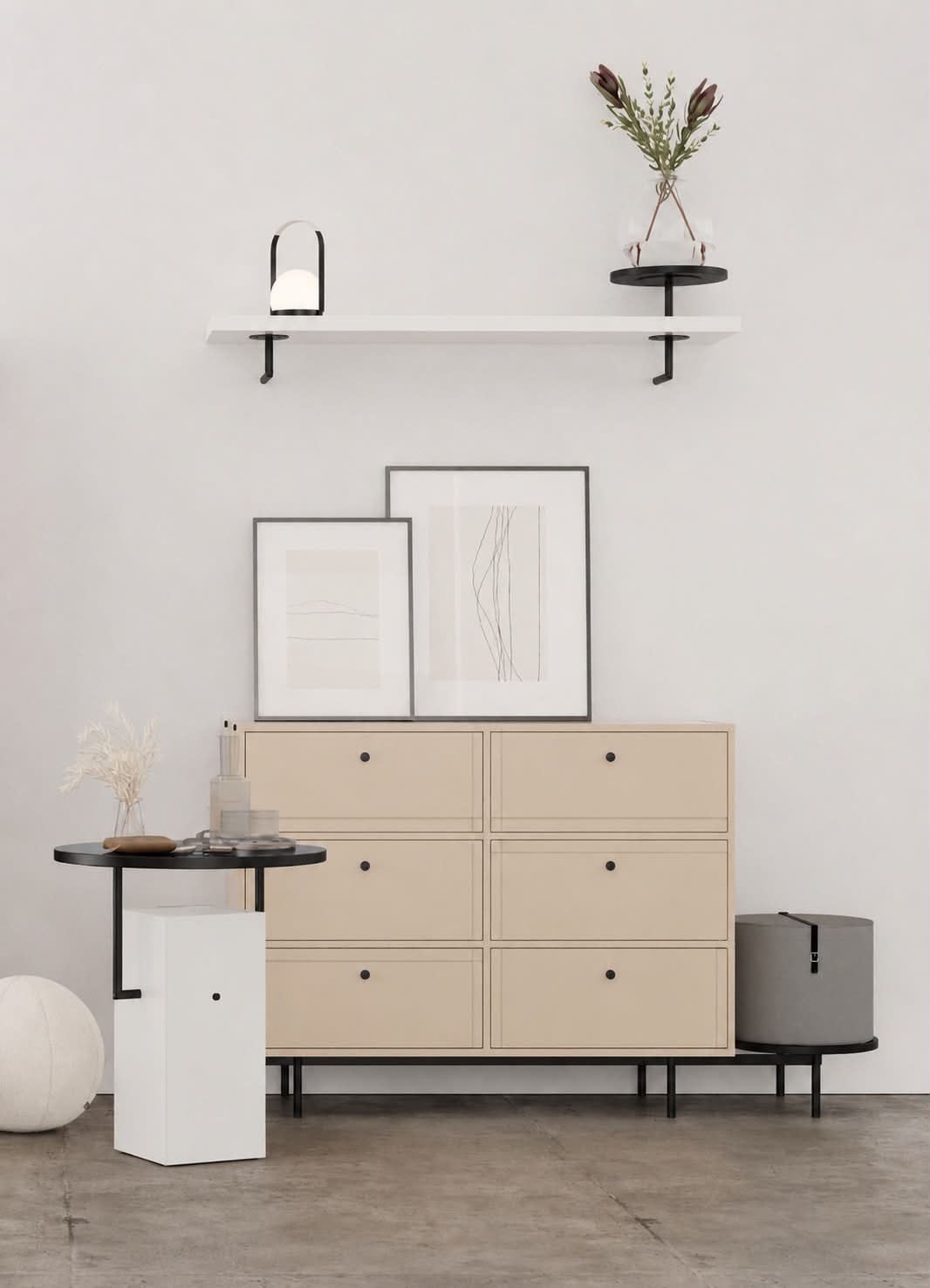 Home affaire Wandregal »Arrocco: Dekorative Metallelemente in Schwarz, Wohnzimmer,Wandregal« B/T: 130/30 cm, in 2 farben erhältlich, mit Dekorausatz