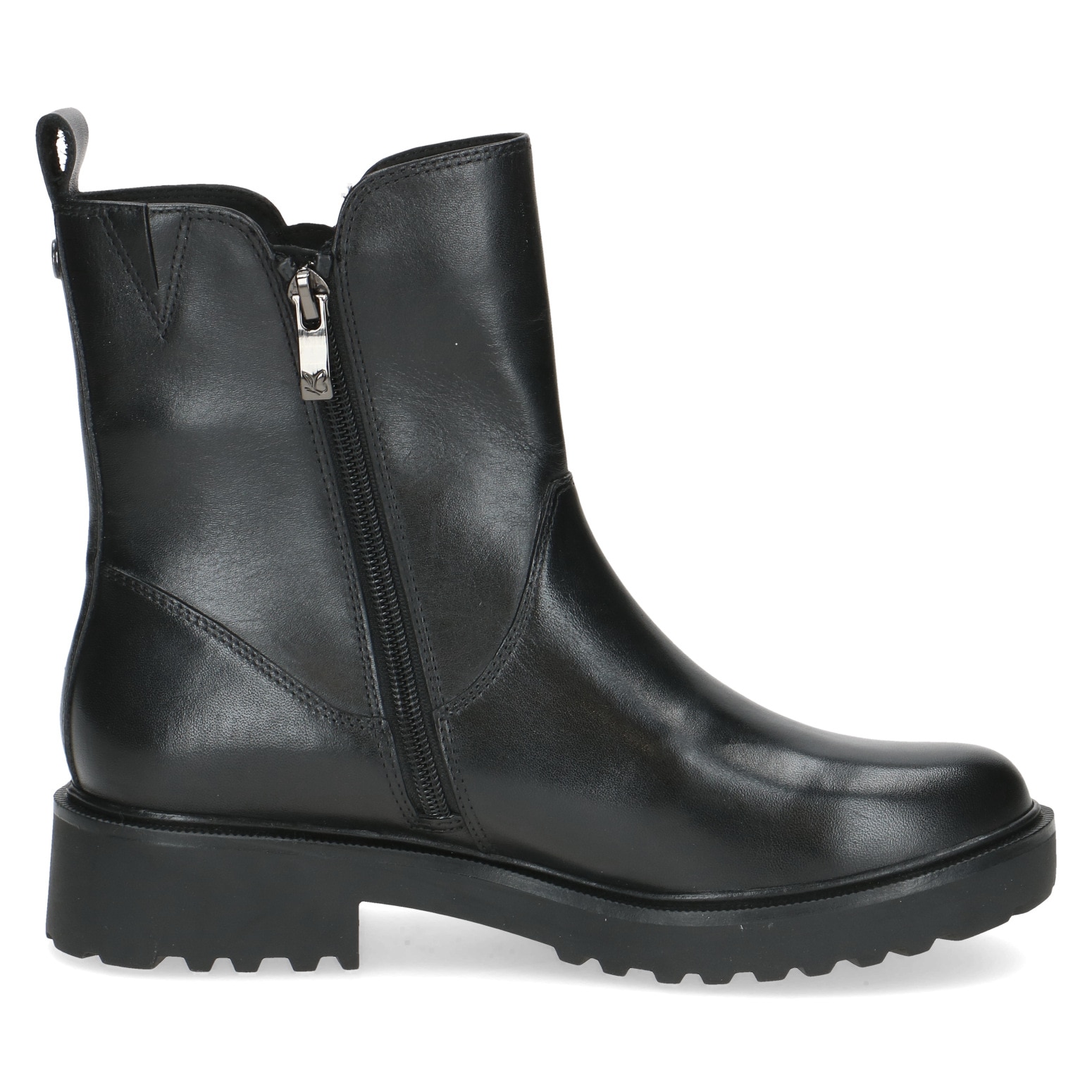 Caprice Chelseaboots, Blockabsatz, Stiefelette mit Zierreißverschluss außen