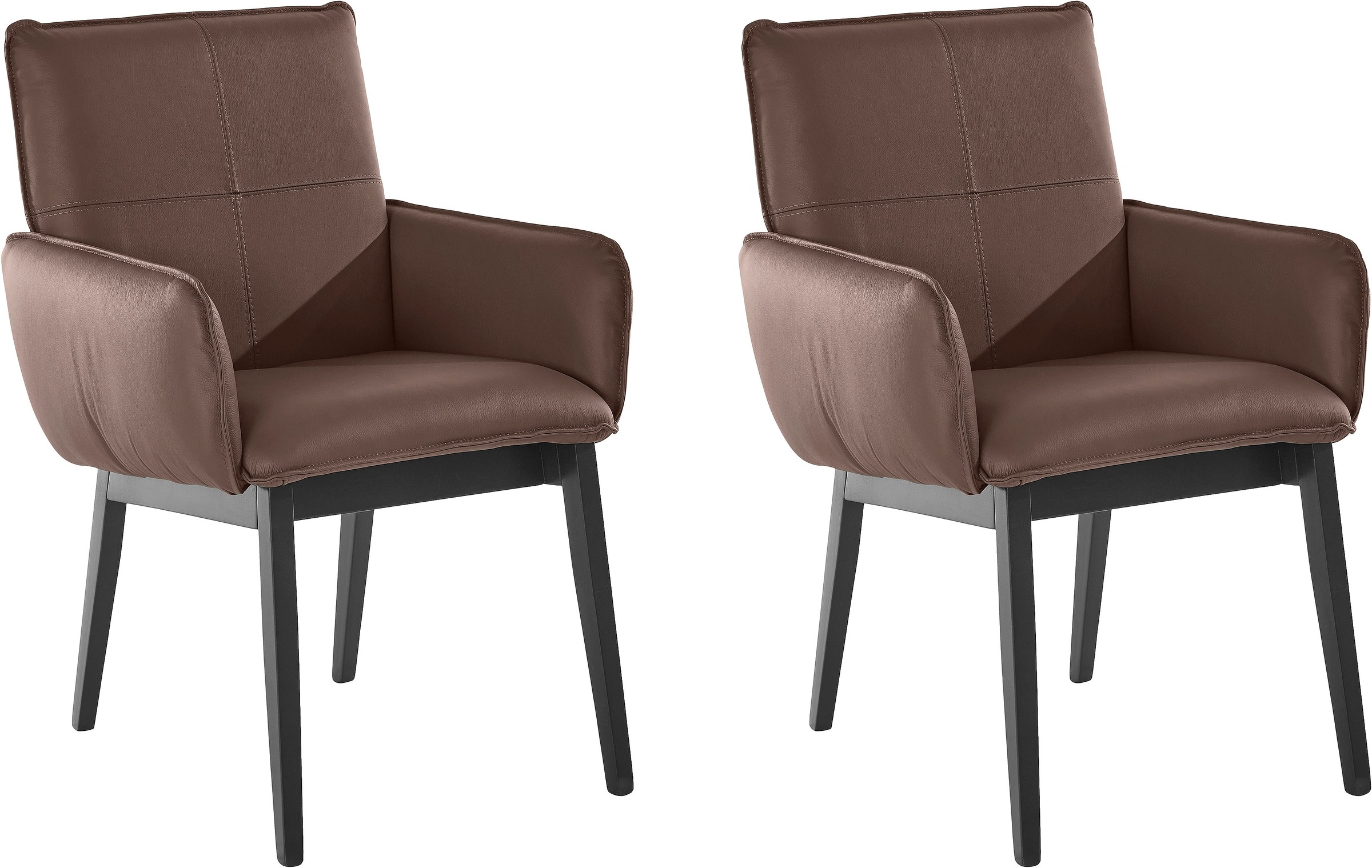 Home affaire Armlehnstuhl "Model 6" (Set) 2 Stk.Bezug in Microfaser oder Le günstig online kaufen