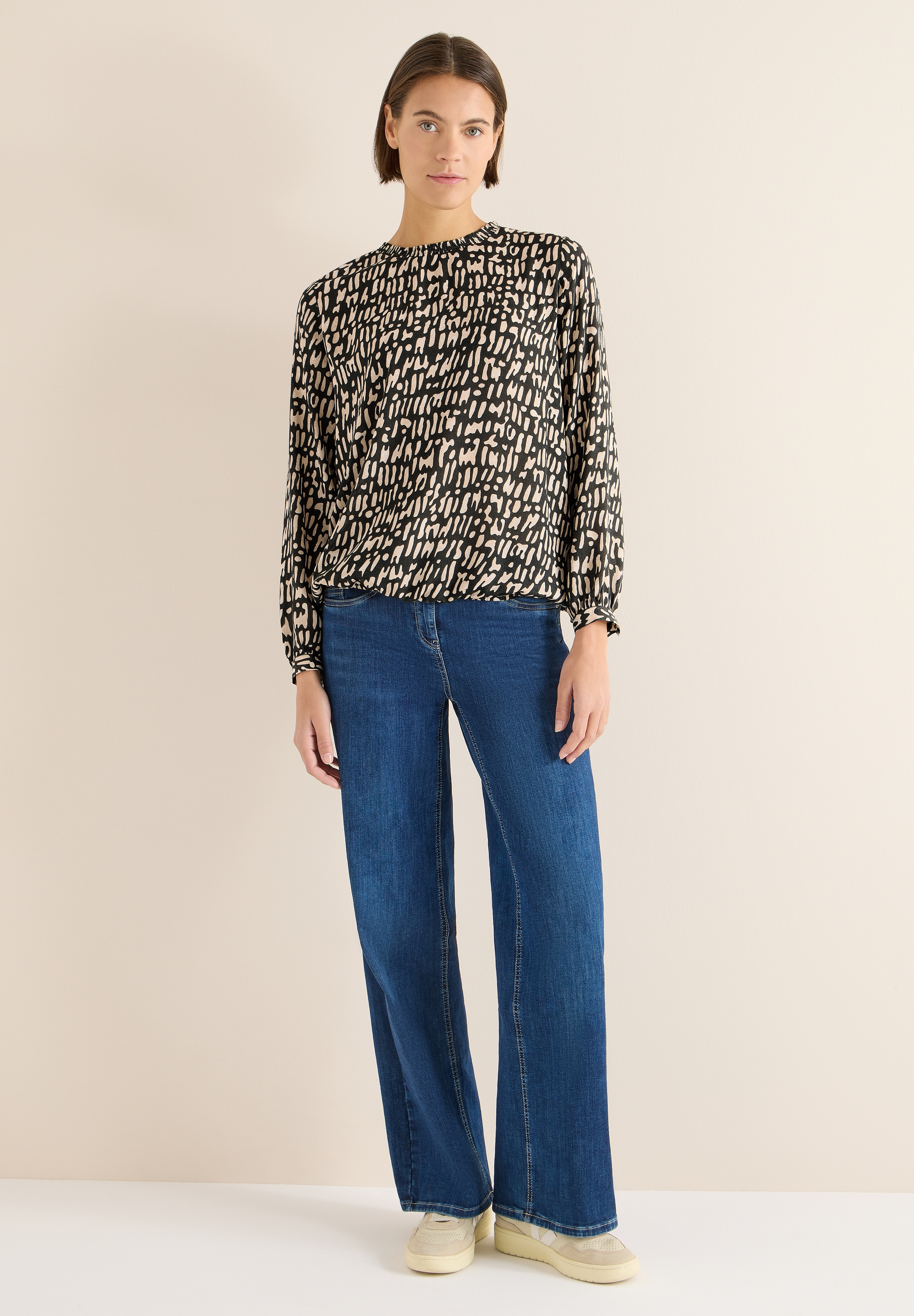 Cecil Langarmbluse mit grafischem Muster