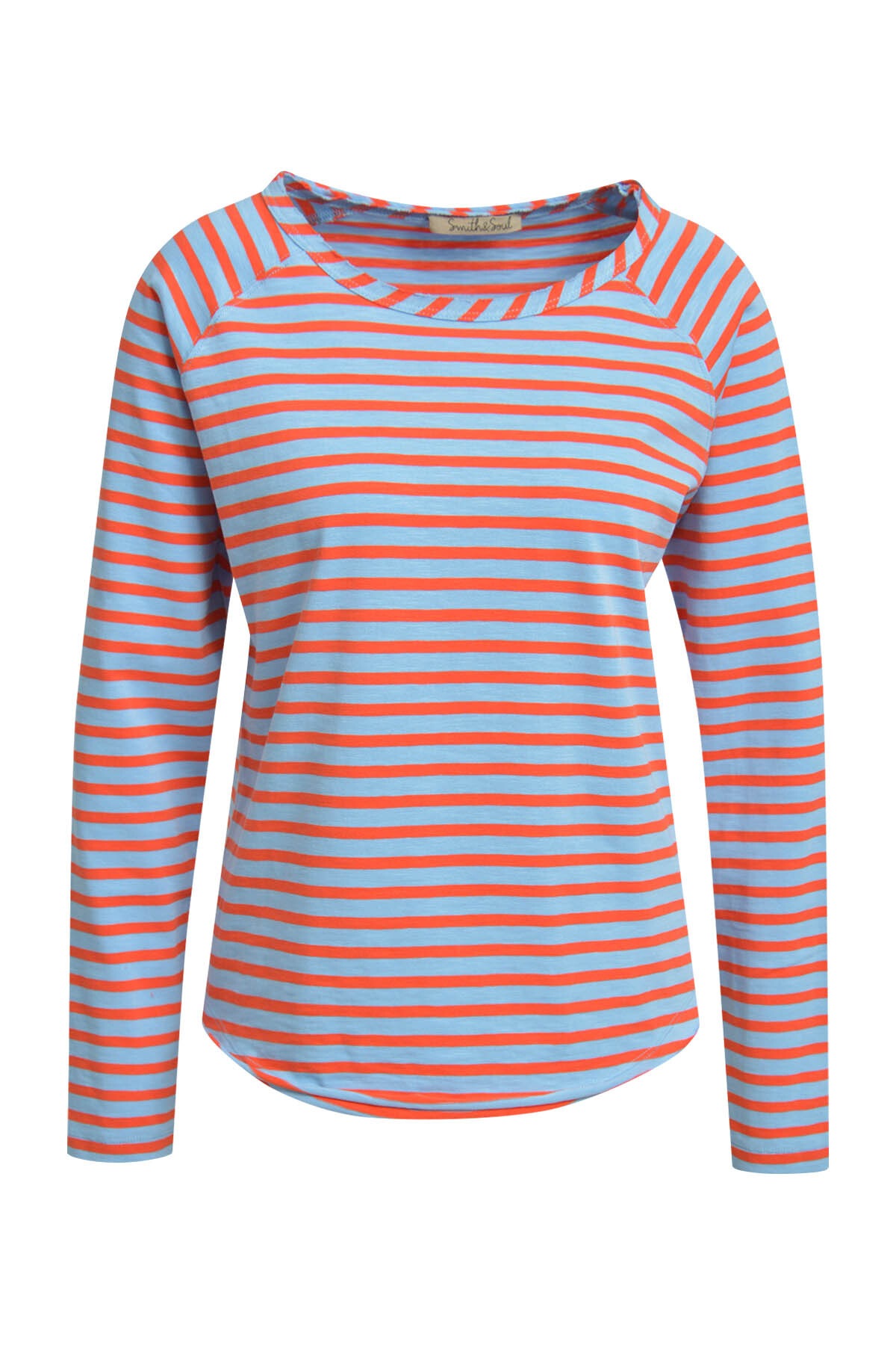 Smith & Soul Rundhalsshirt mit offenen Kanten günstig online kaufen