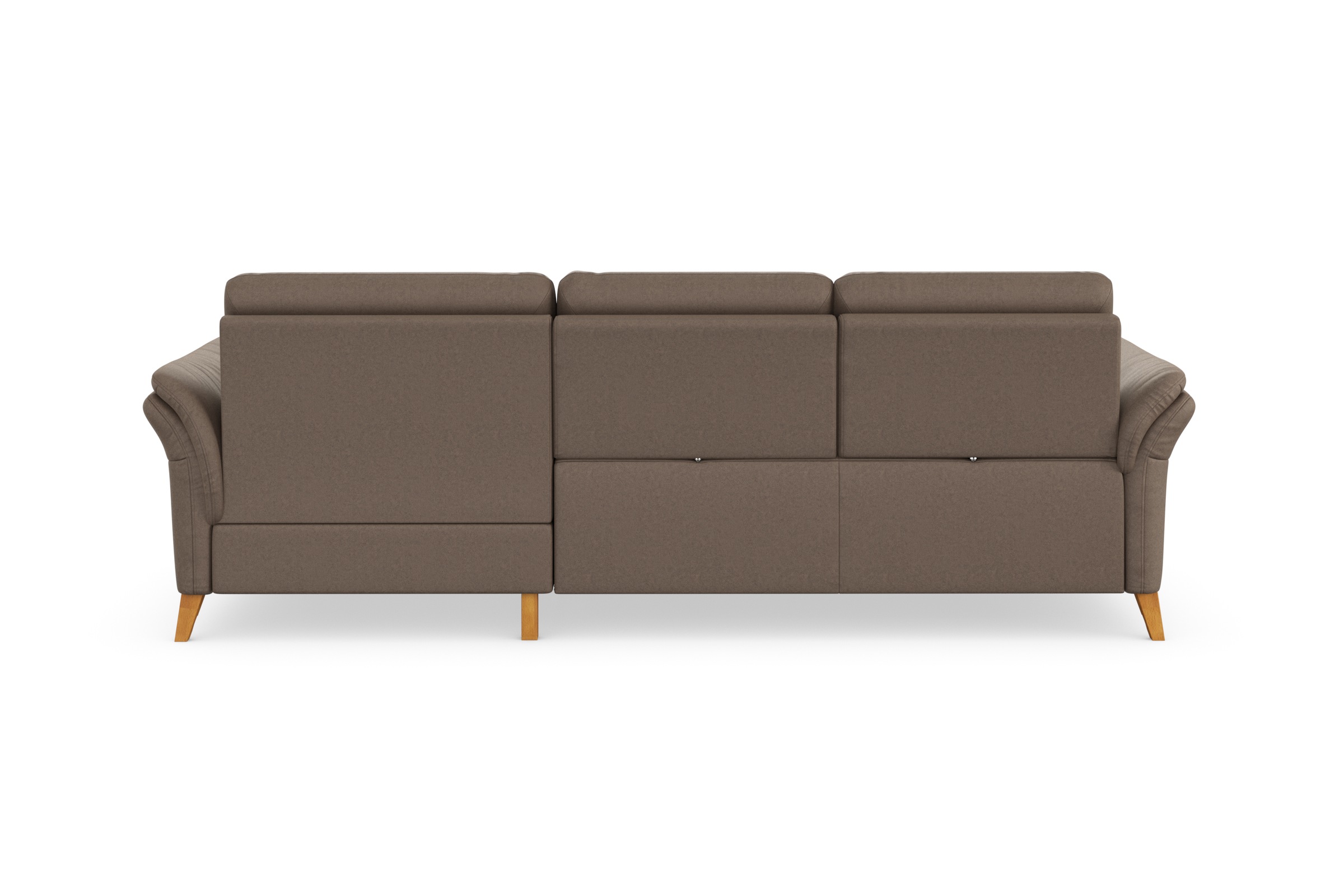Ecksofa SIT & MORE "Göteborg", braun (nuss), B:268cm H:90cm T:176cm, Sofas, Ecksofa, Sitztiefenverstellung und Federkern, wahlweise mit Bettfunktion 3