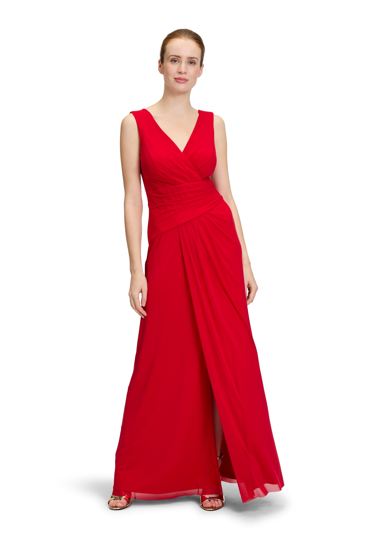 Vera Mont Abendkleid "Damen mit V-Ausschnitt" Ohne Tasche Falten günstig online kaufen