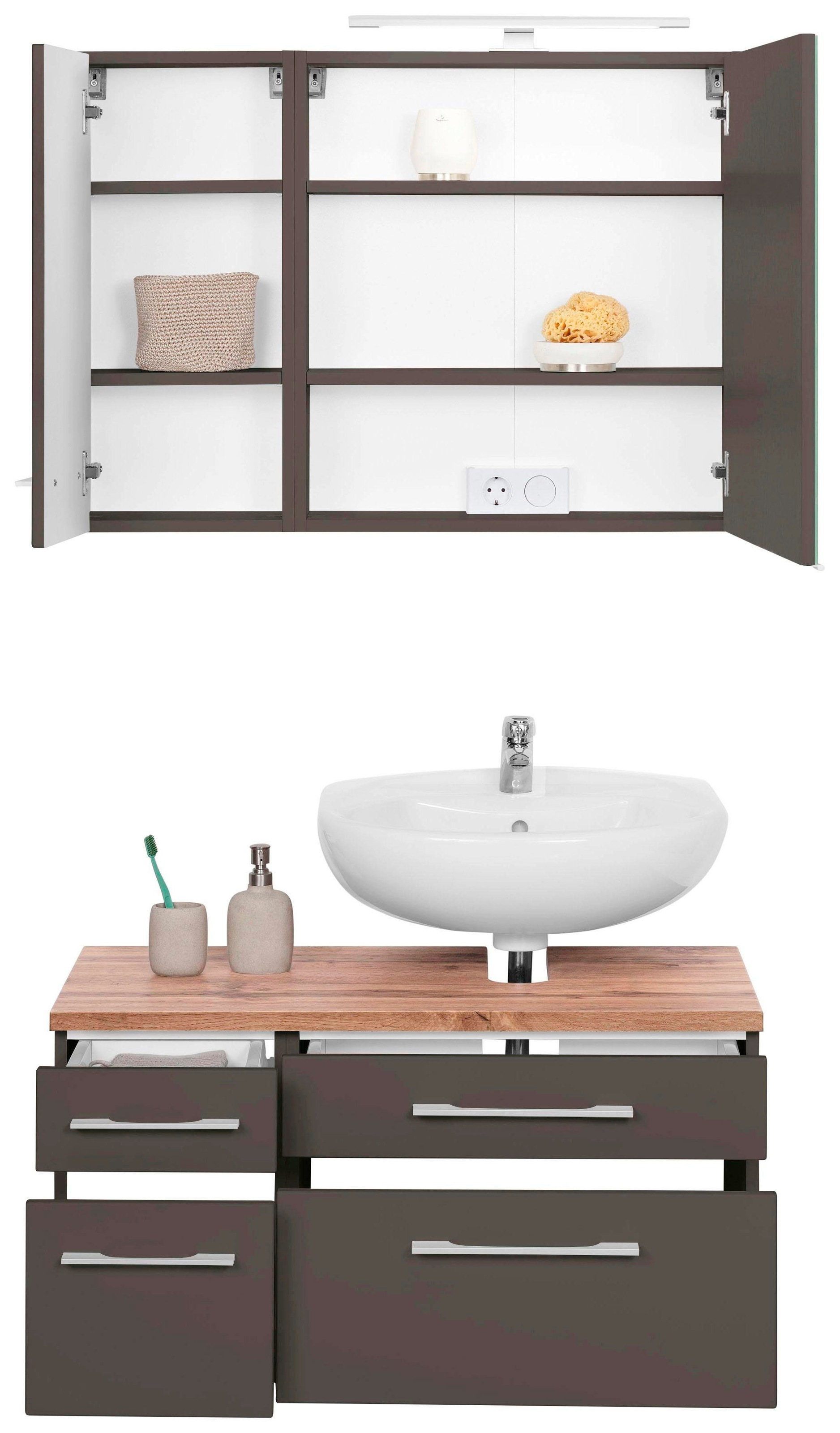 welltime Badmöbel-Set "Davos" 3 Stk. tlg. günstig online kaufen