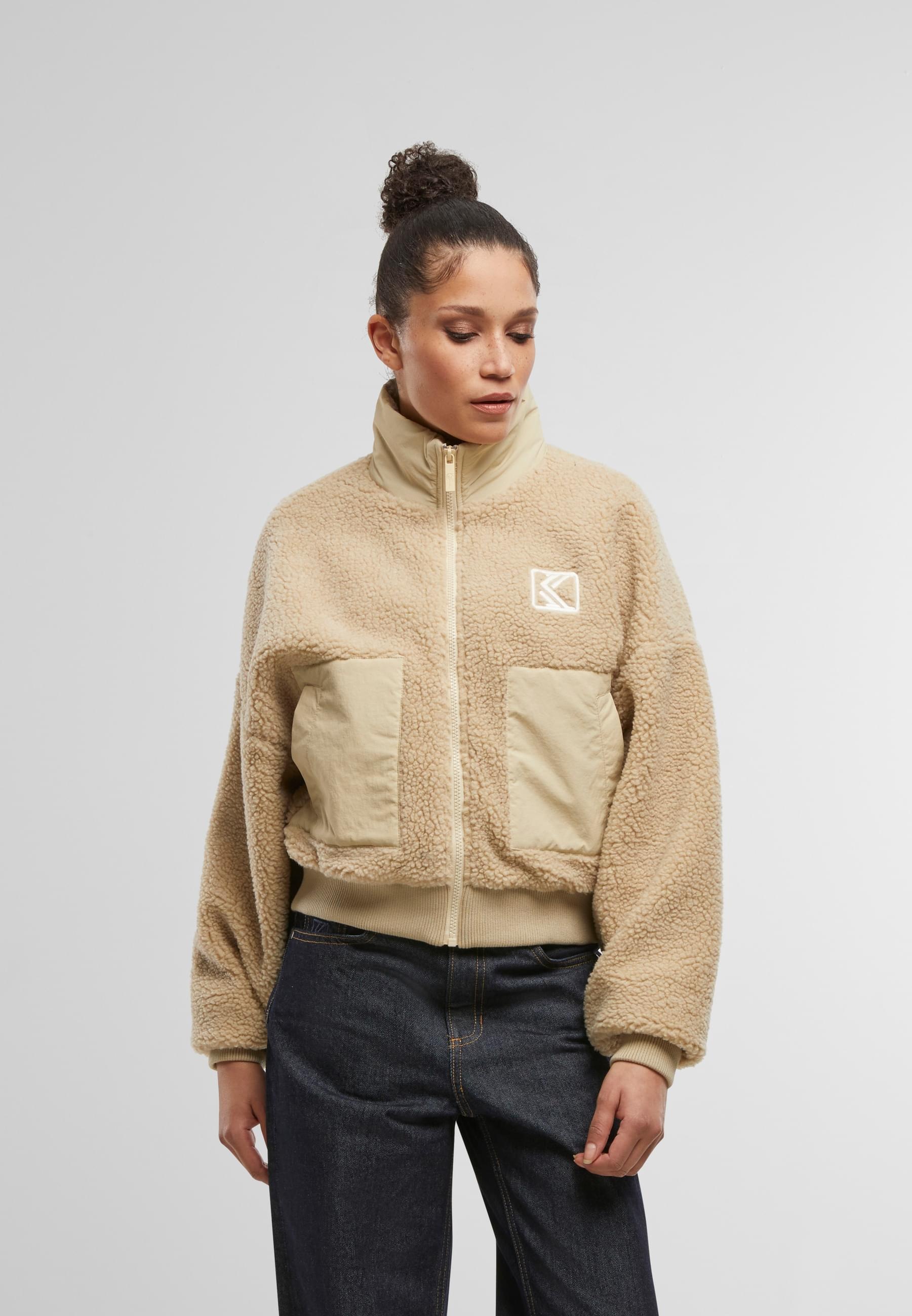 Karl Kani Bomberjacke »Karl Kani OG Crop Teddy Bomber Jacket«, (1 St.), ohne Kapuze