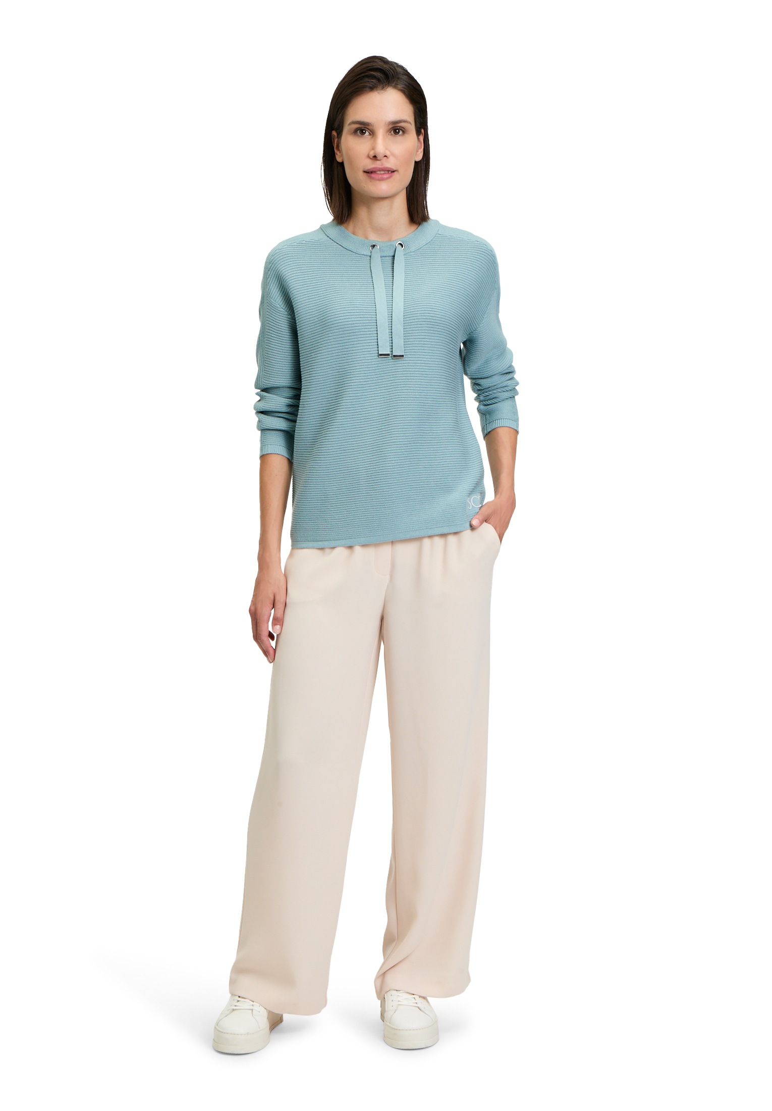 Betty Barclay Strickpullover »Betty Barclay Damen Strickpullover unifarben«, (1 tlg.), Bindeband