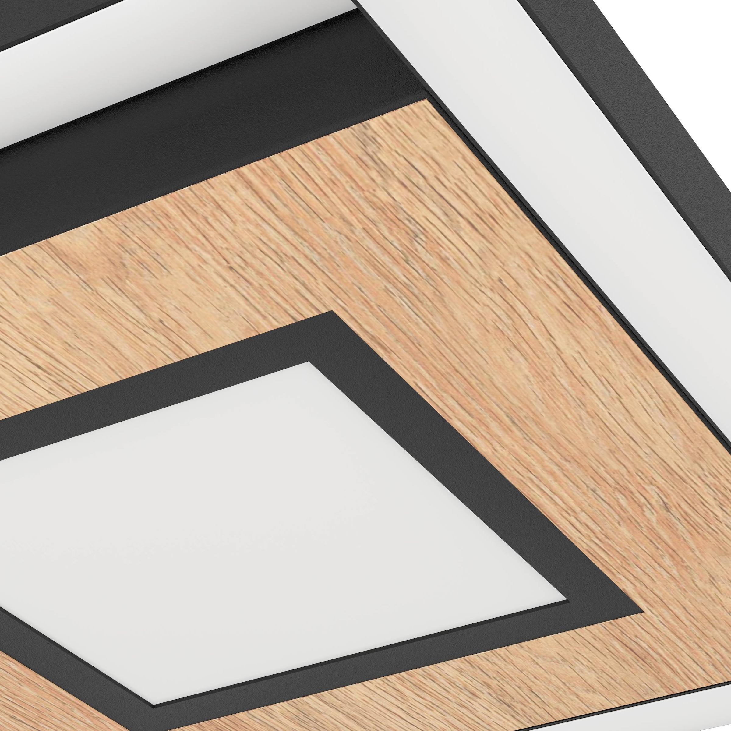 EGLO Deckenleuchte »Marinello Deckenlampe, Wohnzimmerlampe aus Metall, Holz und Kunststoff« LED-Modul 1 Stk. Kaltweiß | Neutralweiß | Warmweiß