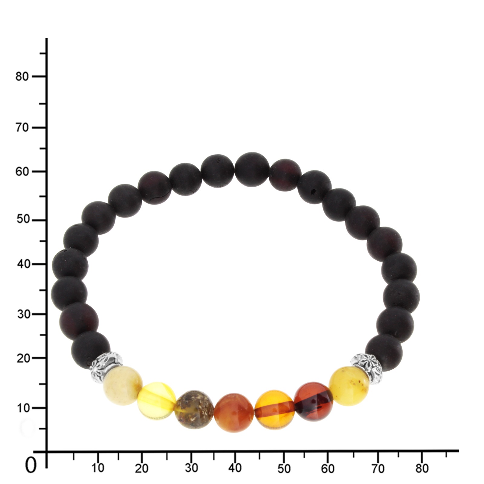 Armband OSTSEE-SCHMUCK "- Vivi 6 mm - Bernstein -" Gr. 19, bunt (mehrfarbig), Armbänder, Damen, Bernstein, Armband 2