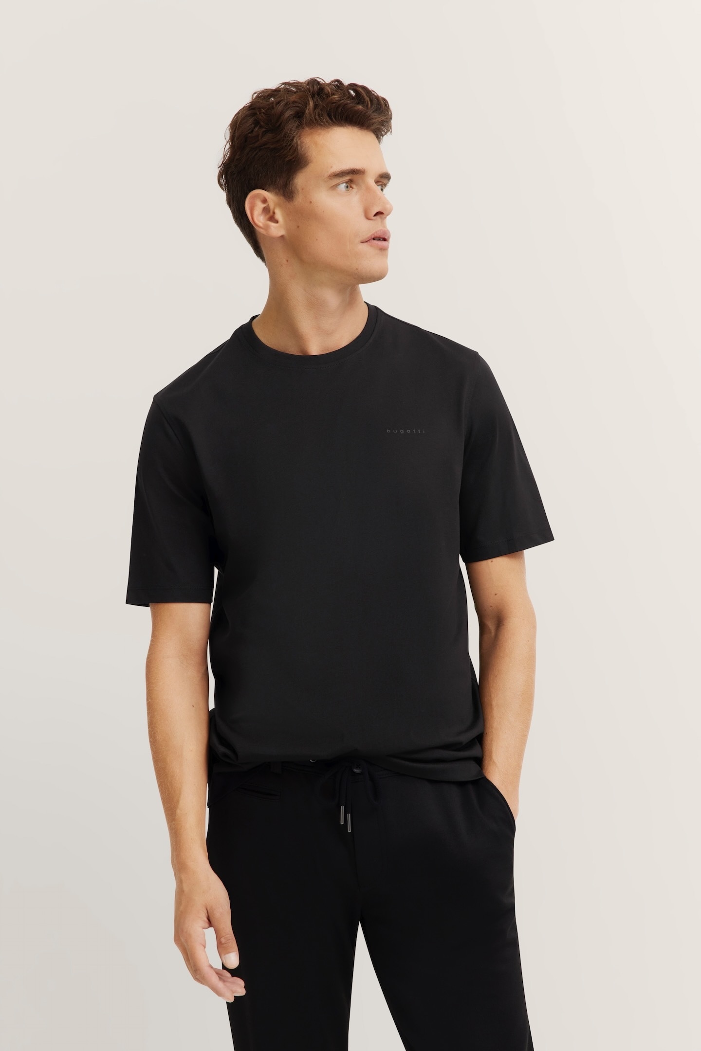 bugatti T-Shirt "Basic Essential" aus reiner Baumwolle günstig online kaufen