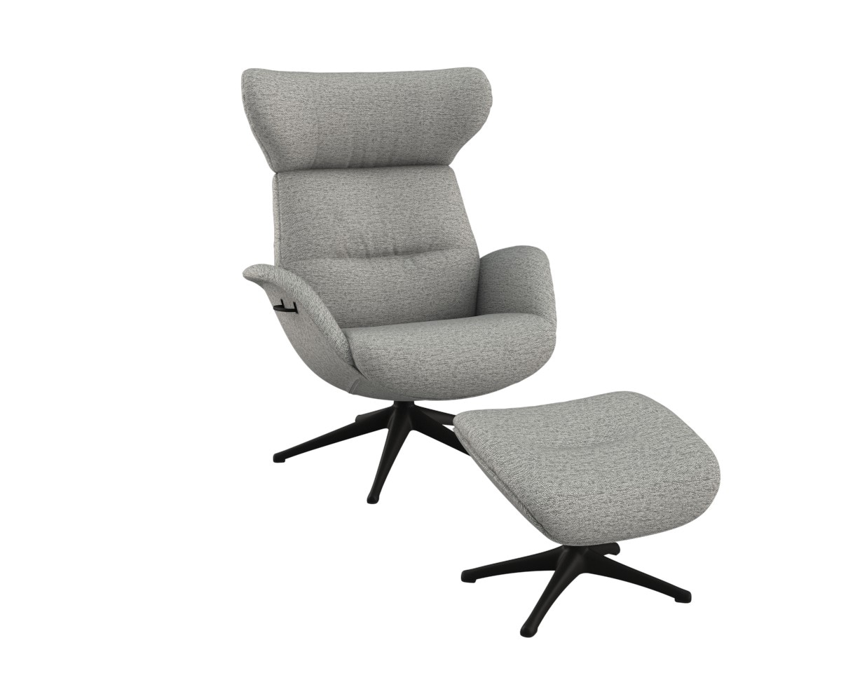 FLEXLUX Relaxsessel »Relaxchairs More«, Premium Komfort, Rücken- & Kopfteilverstellung, drehbar, Fuß schwarz