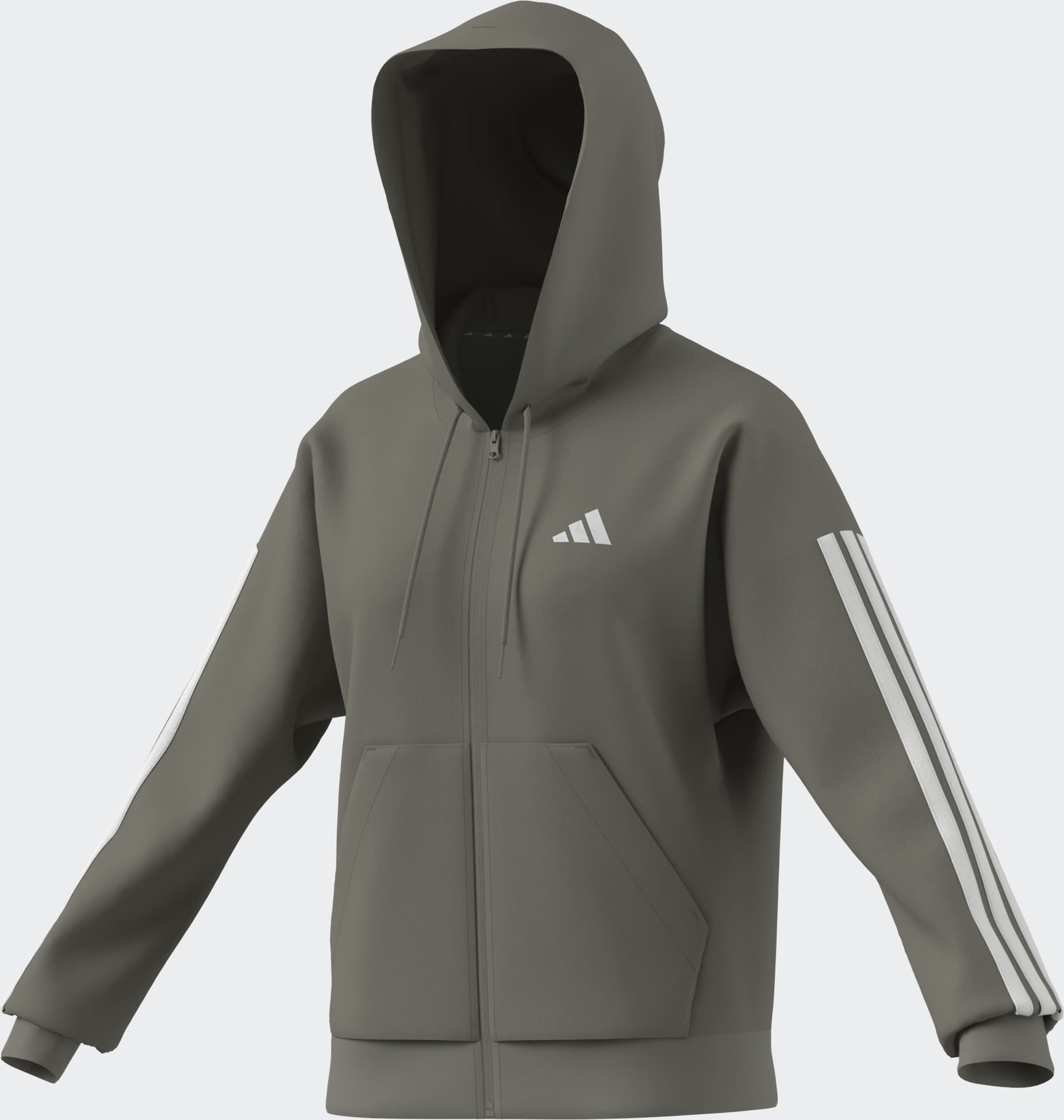 adidas Sportswear Kapuzensweatjacke "ESSENTIALS 3-STREIFEN FLEECE"