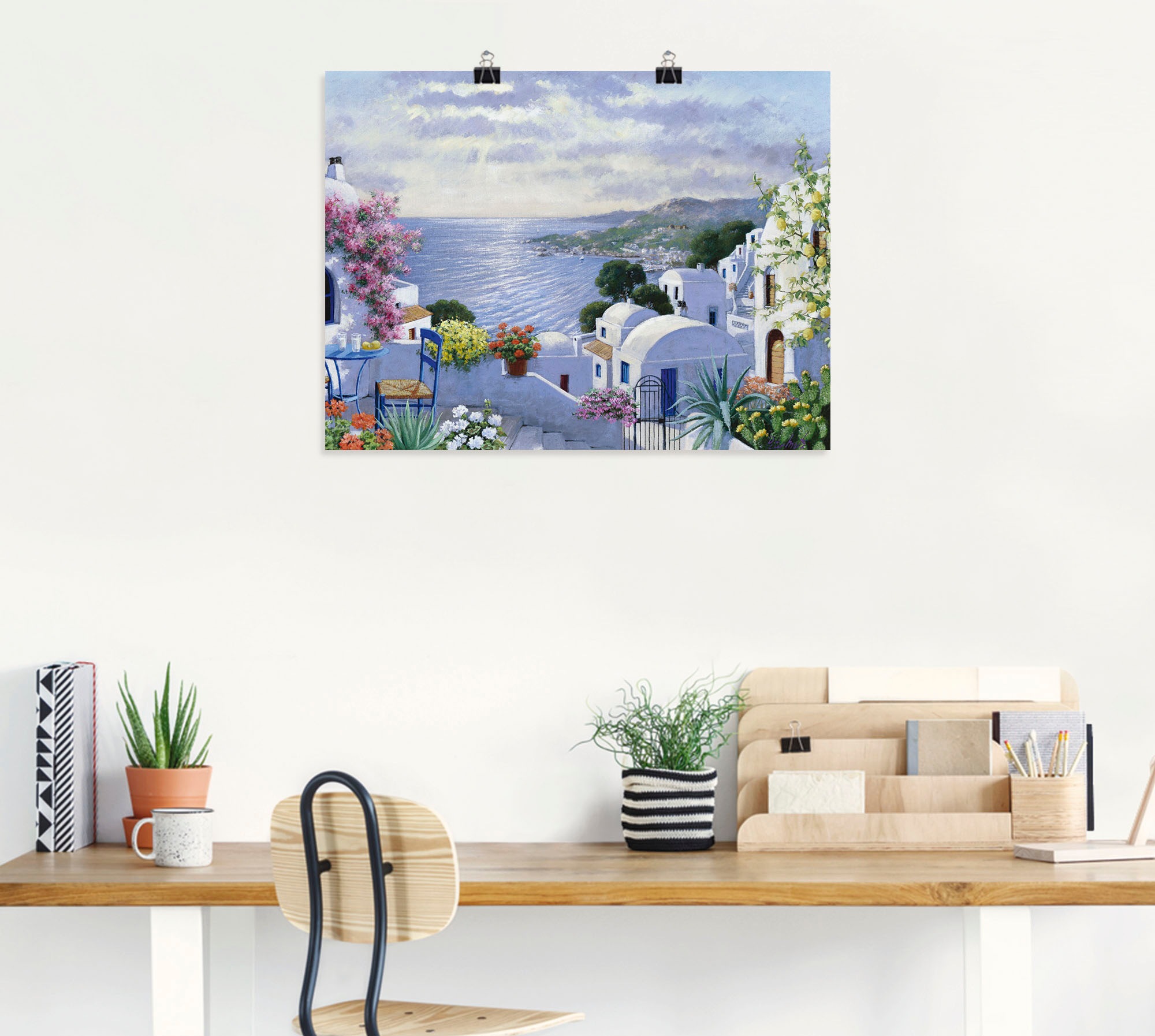 Artland Wandbild "Funkelndes Griechenland" Gewässer 1 Stk. tlg. als Leinwan günstig online kaufen