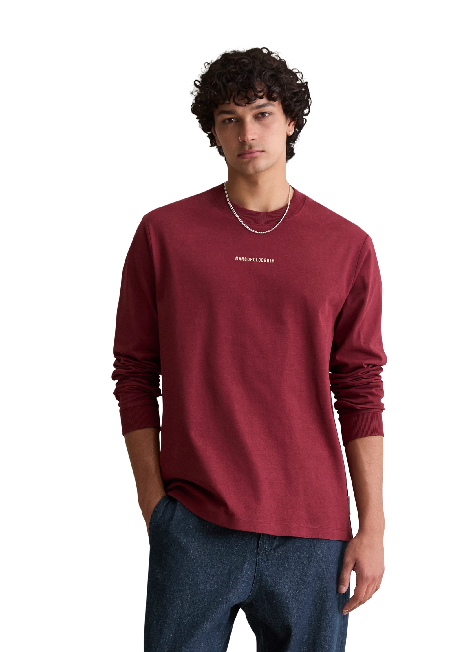 Marc OPolo DENIM Langarmshirt "aus Bio-Baumwolle" günstig online kaufen
